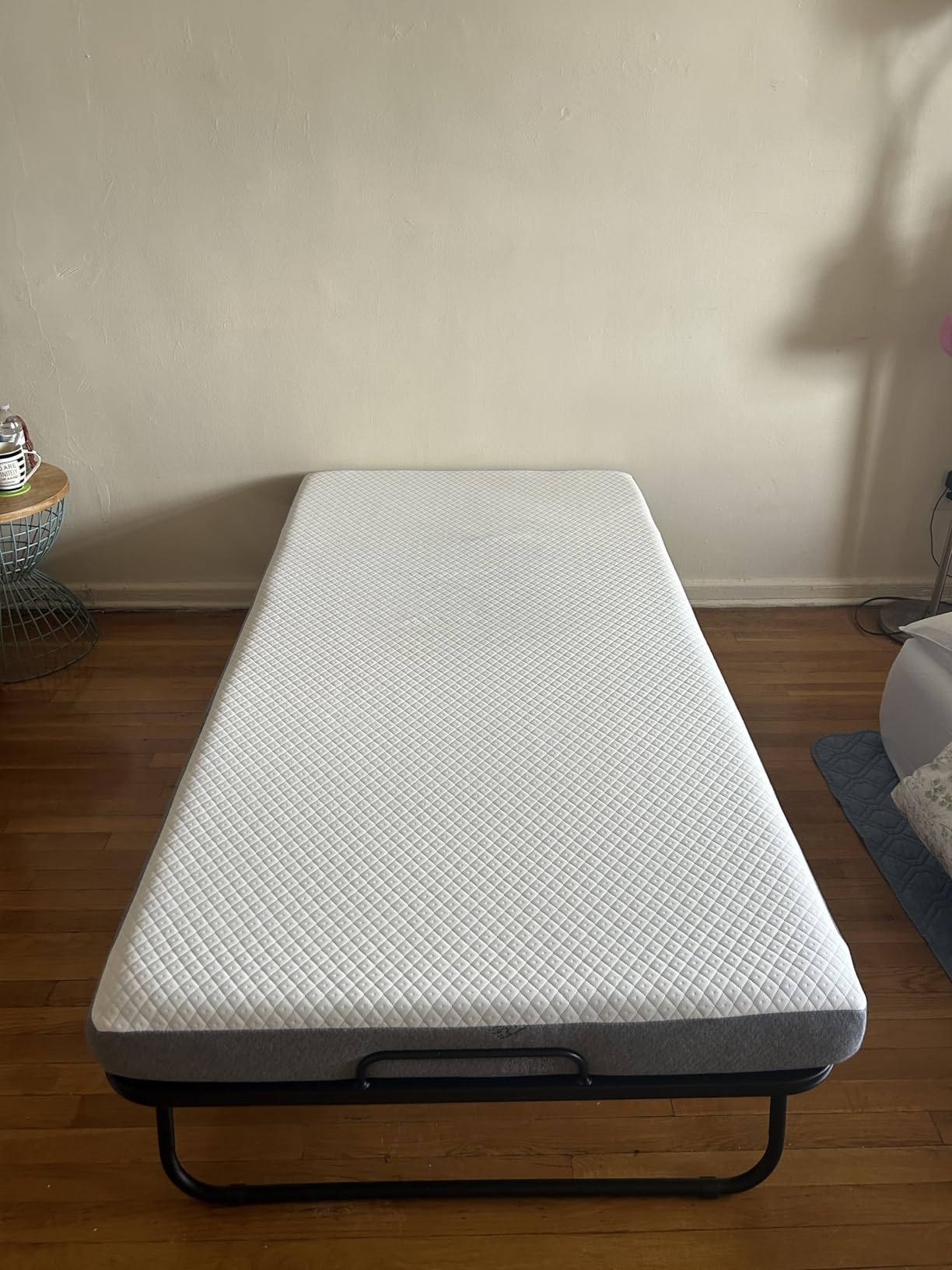 EconoHome Folding Bed with Mattress - 75x31 Cot Size Frame - Portable Rollaway Guest Bed with 5-inch Memory Foam Mattress - Space-Saving Foldable Design for Easy Storage customer photo 1