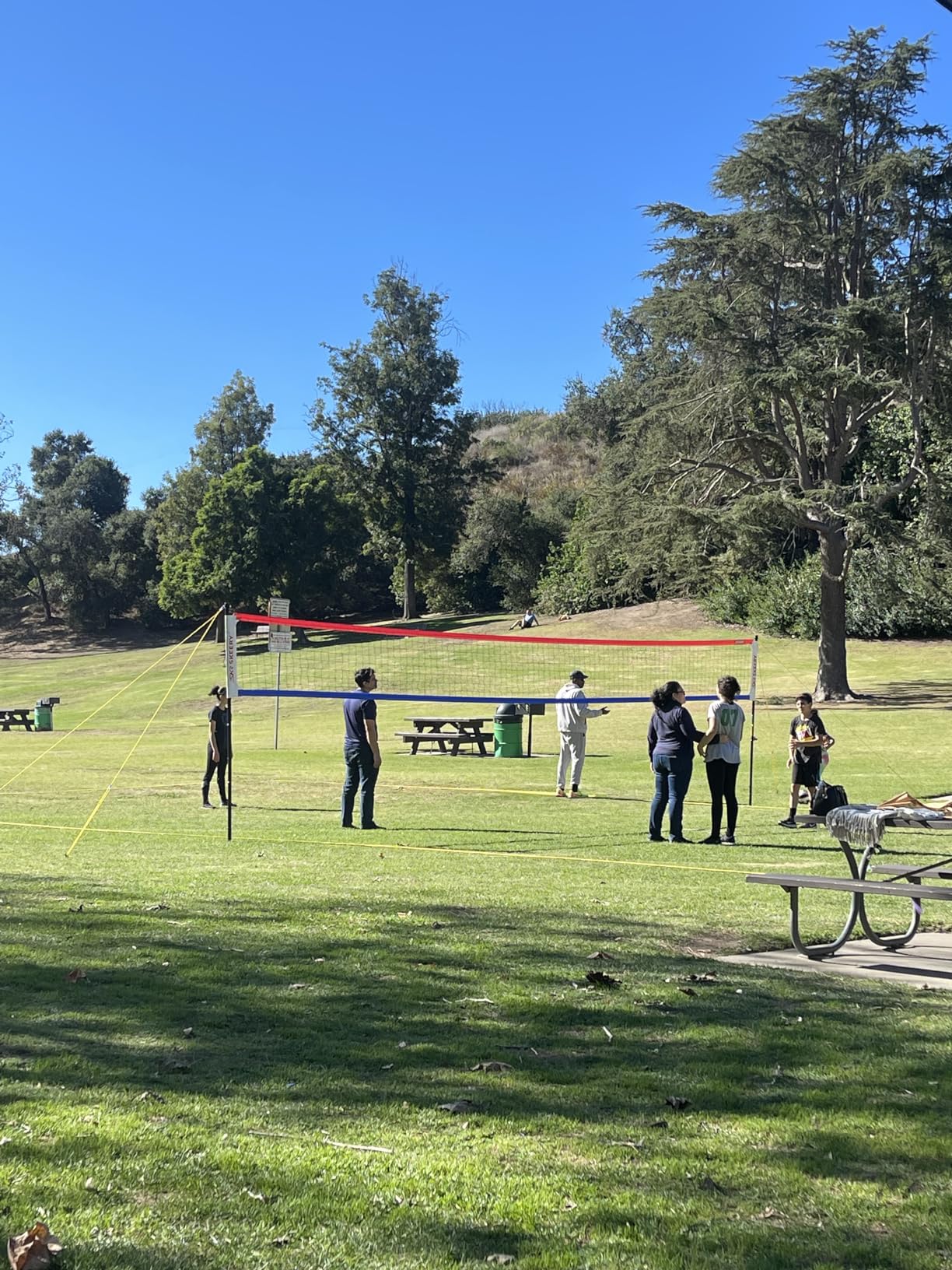 Outdoor Heavy Duty Volleyball Net Set, Anti-Sag Design, Adjustable Aluminum Poles, Portable Volleyball Net for Backyard, Grass and Beach customer photo 1