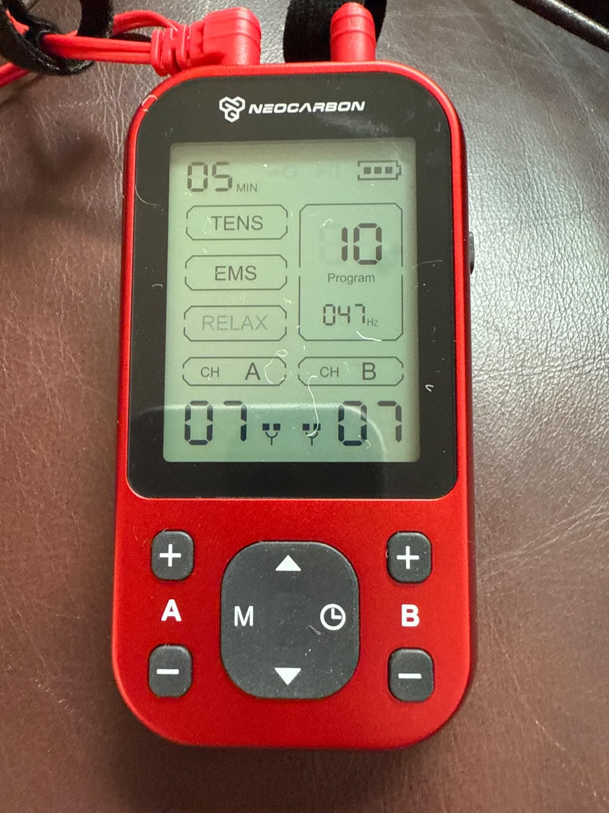 NEOCARBON TENS Unit Muscle Stimulator Pro for Back Pain Relief, Red | Versatile Pain Relief, All-in-One Kit, Portable & Convenient, Pulse Massager Pain Relief Kit, Fast & Efficient Charging customer photo 1