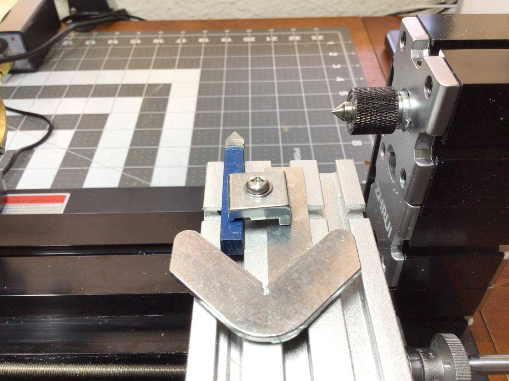 Mini Metal Lathe 60W 12,000 RPM, 4-Axis All-Machine Tool for Soft Metal Wood Acrylic Plastic, Precision Micro Lathe with Safety Guard Quick Indexer 0.02mm Scale customer photo 2