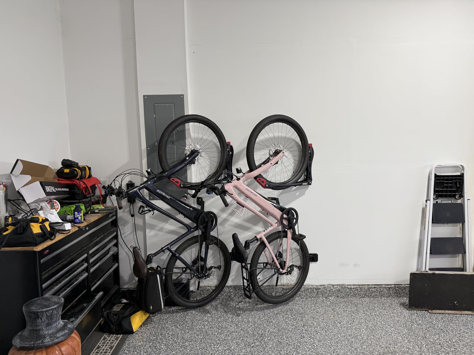 BIKEPAL Swivel Bike Racks, No Lift Wall Mounted Bike Rack Storage | Hanging Bike Rack for Home & Garage customer photo 2