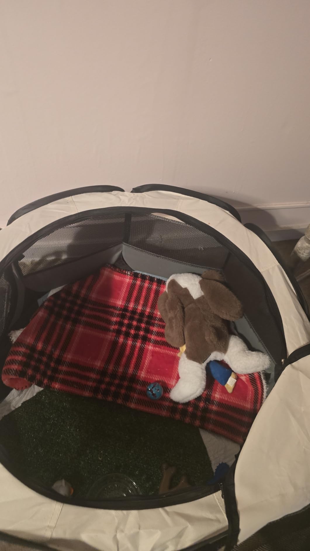 Siedihit Dog Cat Playpen, Puppy Pet Playpen Indoor for Small Dog Crate Tent Cage Outdoor, Portable Pop Up Dogs Enclosure Kennel with Carrying Case for Dogs/Cats/Rabbits(Grey, Small) customer photo 1