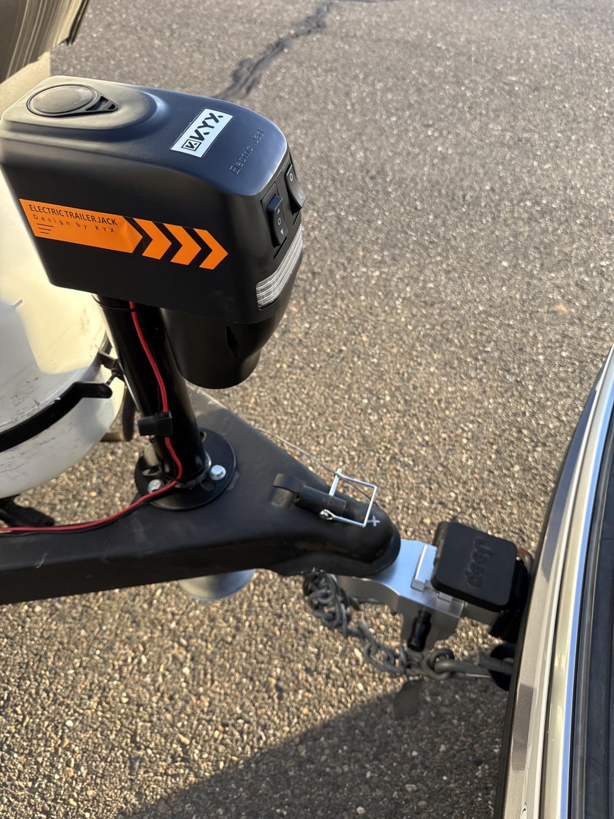 KYX Electric Trailer Jack 7500LBs,Electric Jack witj Waterproof Cover | Electric Trailer Jack 7500LB, Electric A-Frame Tongue Jack,9.84