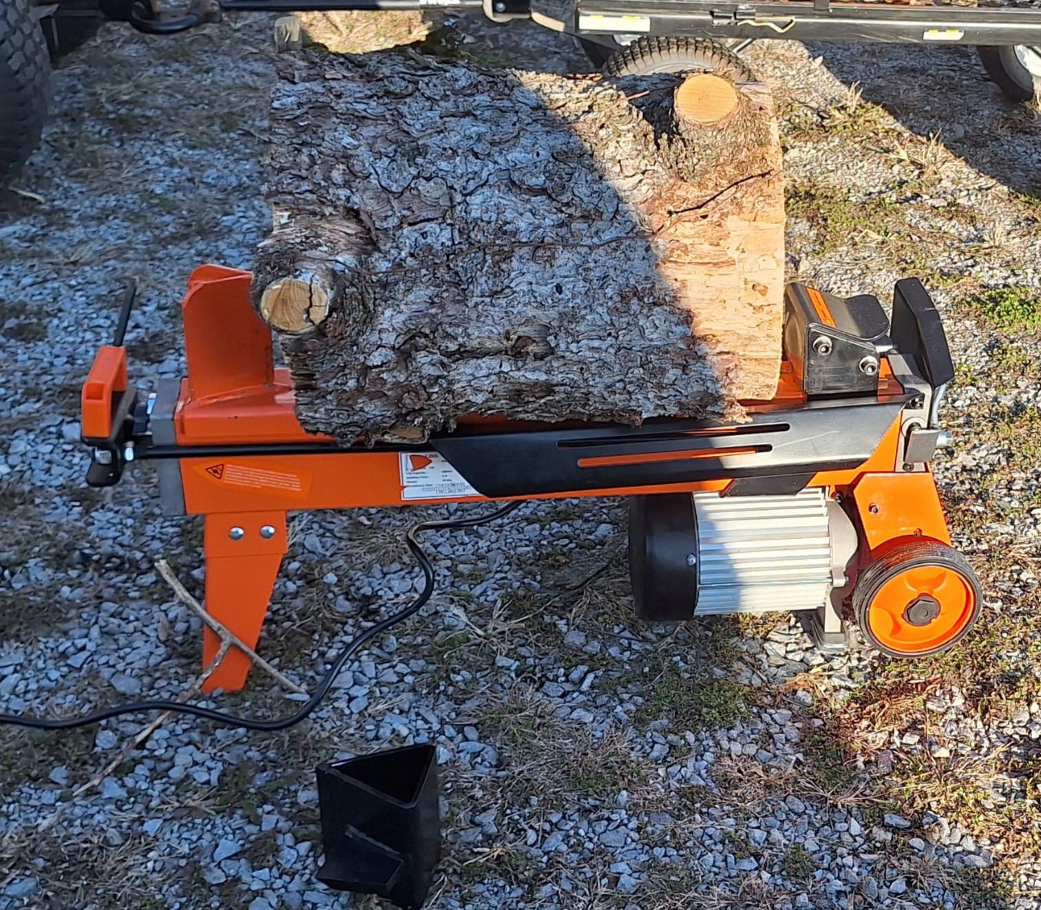 PROYAMA Log Splitter 7 Ton with Stand, Wood Splitter Electric Powered, Hydraulic Ram, Firewood Splitting Machine Black Stand Wood Splitter | 15A Motor Firewood Splitting Machine with Hydraulic Ram for Home Heating, and Yard Maintenance customer photo 1
