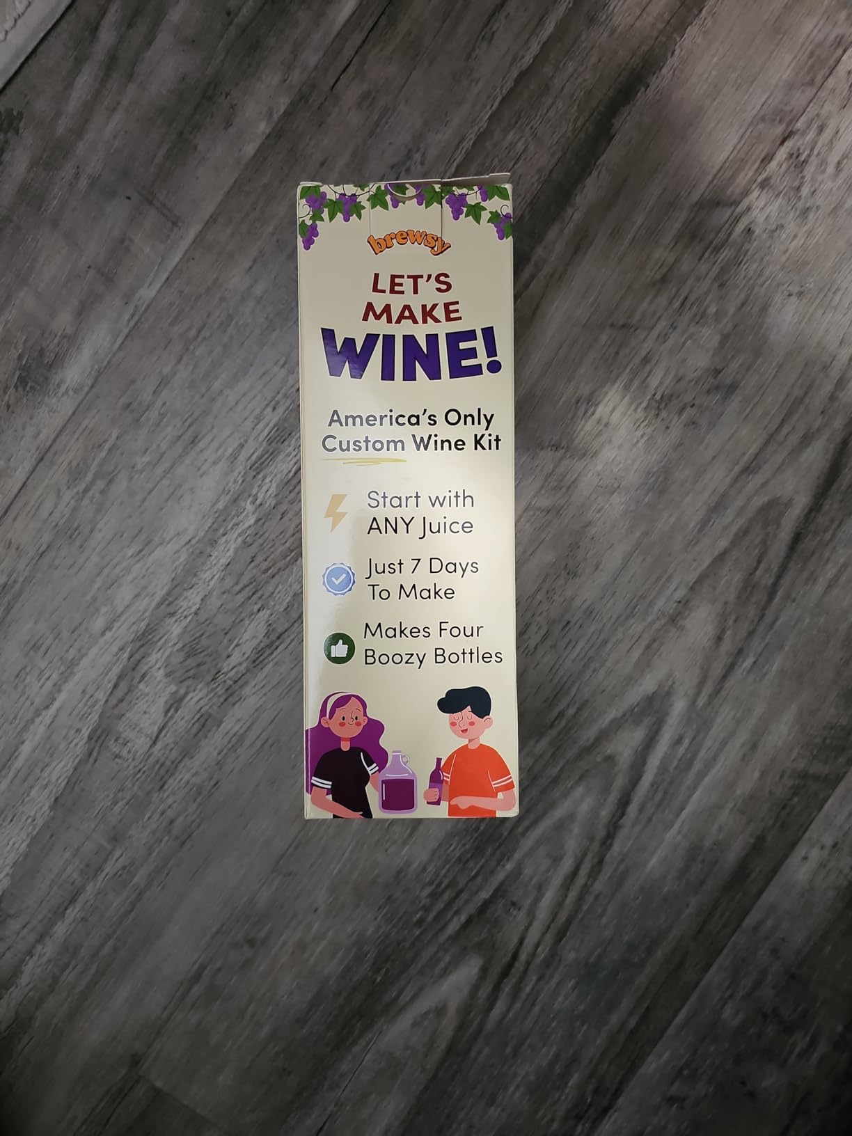 Brewsy Starter Kit for Wine Making - Custom Wine Kit - 4 Bottles in 9 Days - Red or White Wine - Use Any Juice customer photo 1