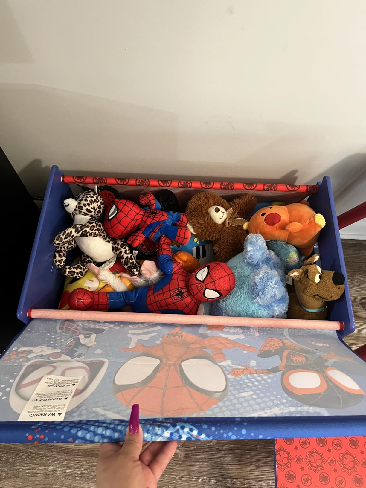 Delta Children Marvel Spidey and His Amazing Friends 3-Piece Toddler Playroom Set - Includes Table, Chair and Toy Box, Blue/Red customer photo 2