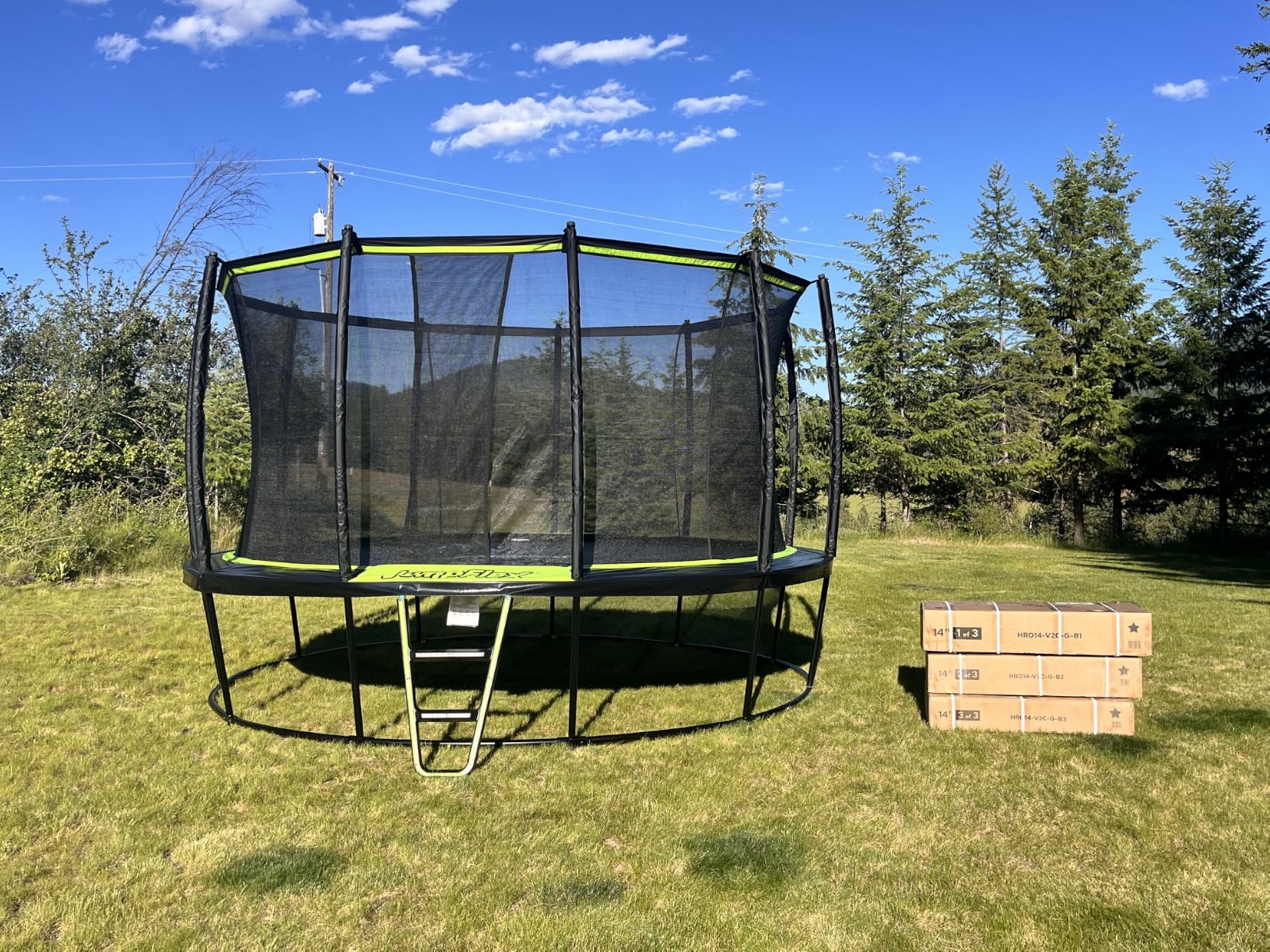 JumpFlex Hero Round Outdoor Backyard Trampoline with Net Safety Enclosure and Ladder - Heavy-Duty Jumping Trampoline Play Equipment for Family customer photo 2