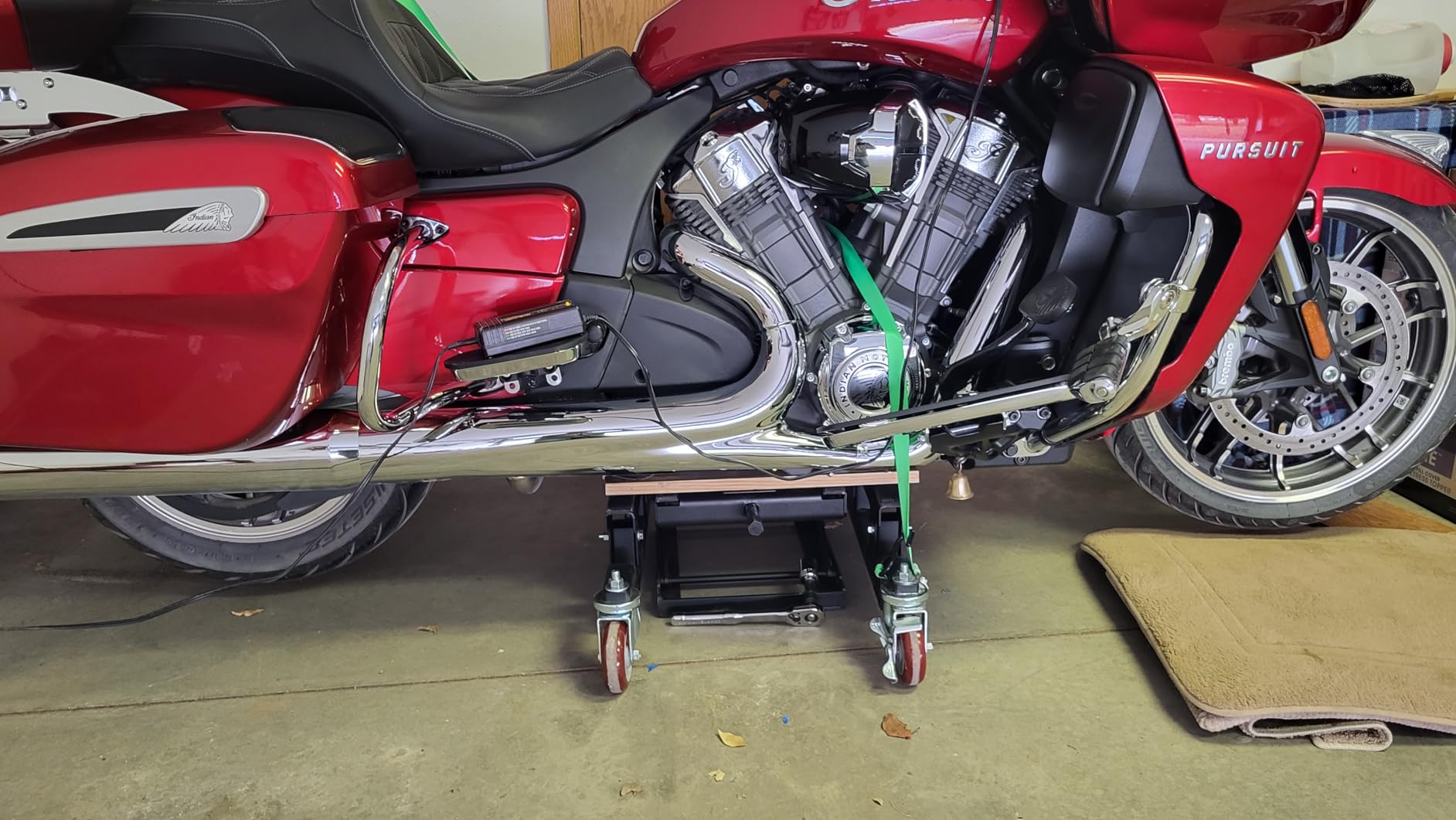 Standard Package Deal Motorcycle Dolly and Jack- 1100 LB Heavy Duty Motorcycle Lift Jack & Dolly for Garage Storage, Scissor Lifts Jack and Moving Dolly - Made in The USA customer photo 1