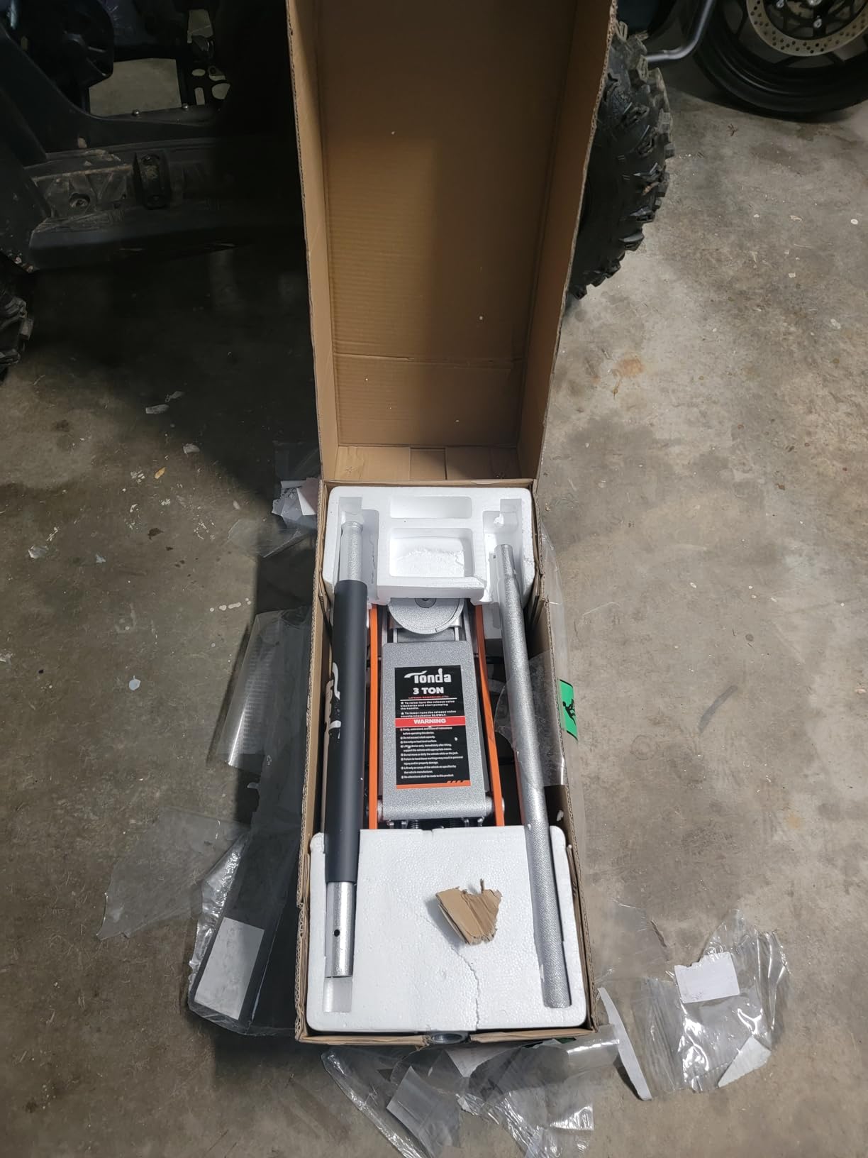 TONDA Floor Jack, 3 Ton Aluminum and Steel Low Profile Hydraulic Car Jack with Dual Pump System, Rapid Lift, Orange customer photo 1
