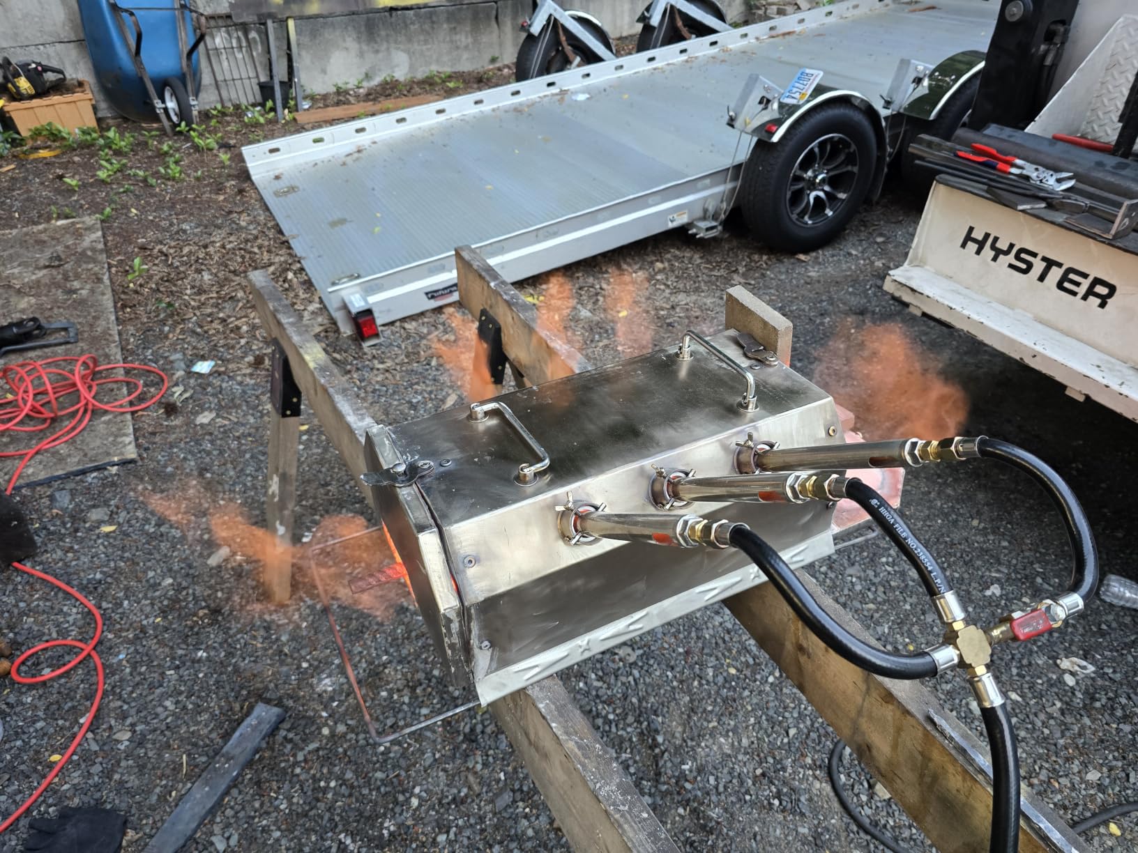 Nelyrho 3-Burner Propane Forge Kit with Double Doors, 2600°F Max customer photo 1