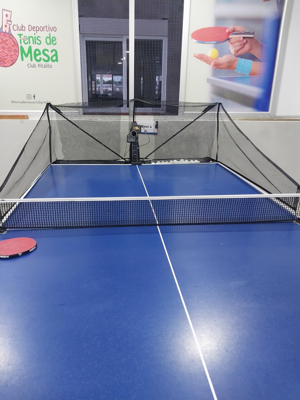 WAYMARK Ping Pong Machine with Net Table Tennis Robot JT-A with Intercepted Net for Training, 100 Balls customer photo 1