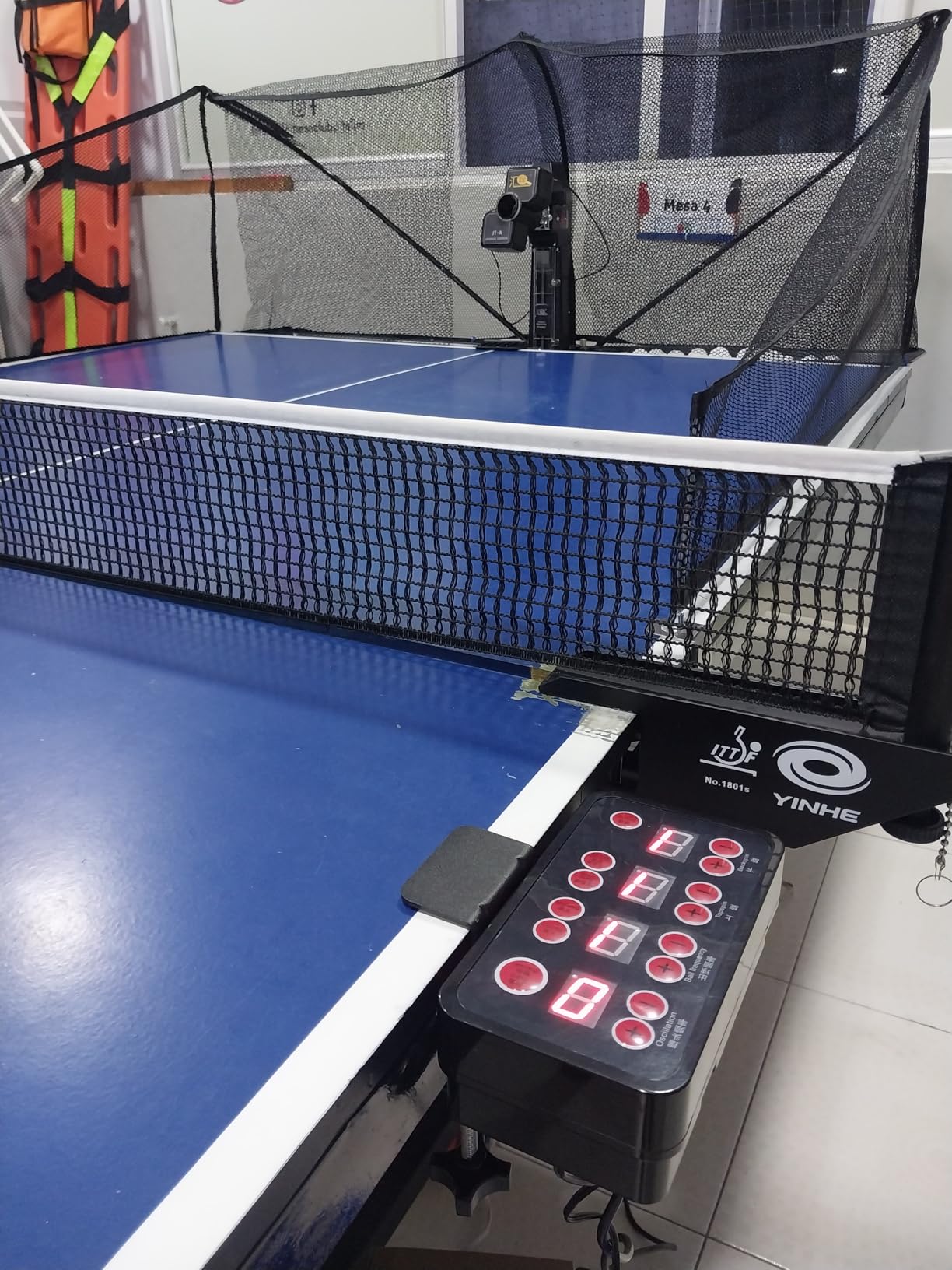WAYMARK Ping Pong Machine with Net Table Tennis Robot JT-A with Intercepted Net for Training, 100 Balls customer photo 2