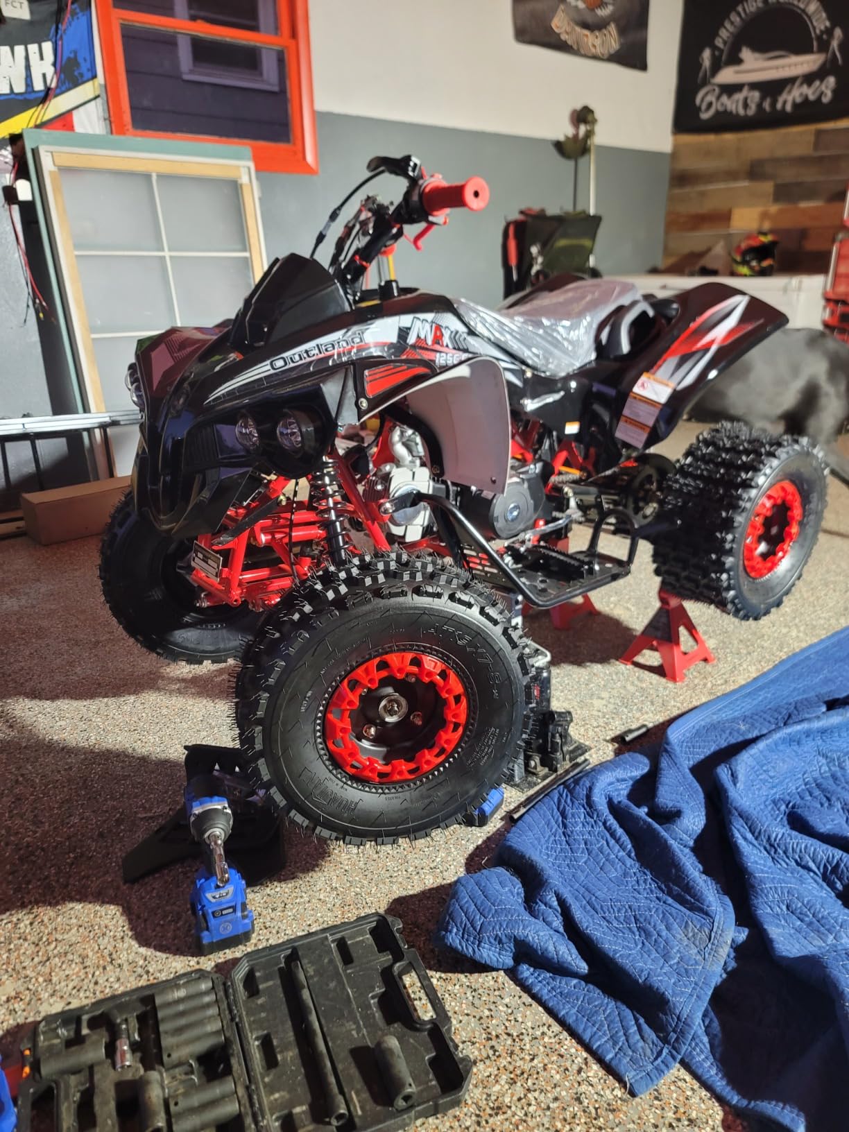 HHH ATV 125cc ATV Youth Utility Style 125cc Quad Fully Automatic with Reverse Gas 4 Wheeler ATVs Big 19/18 inch Tires (Orange) customer photo 1