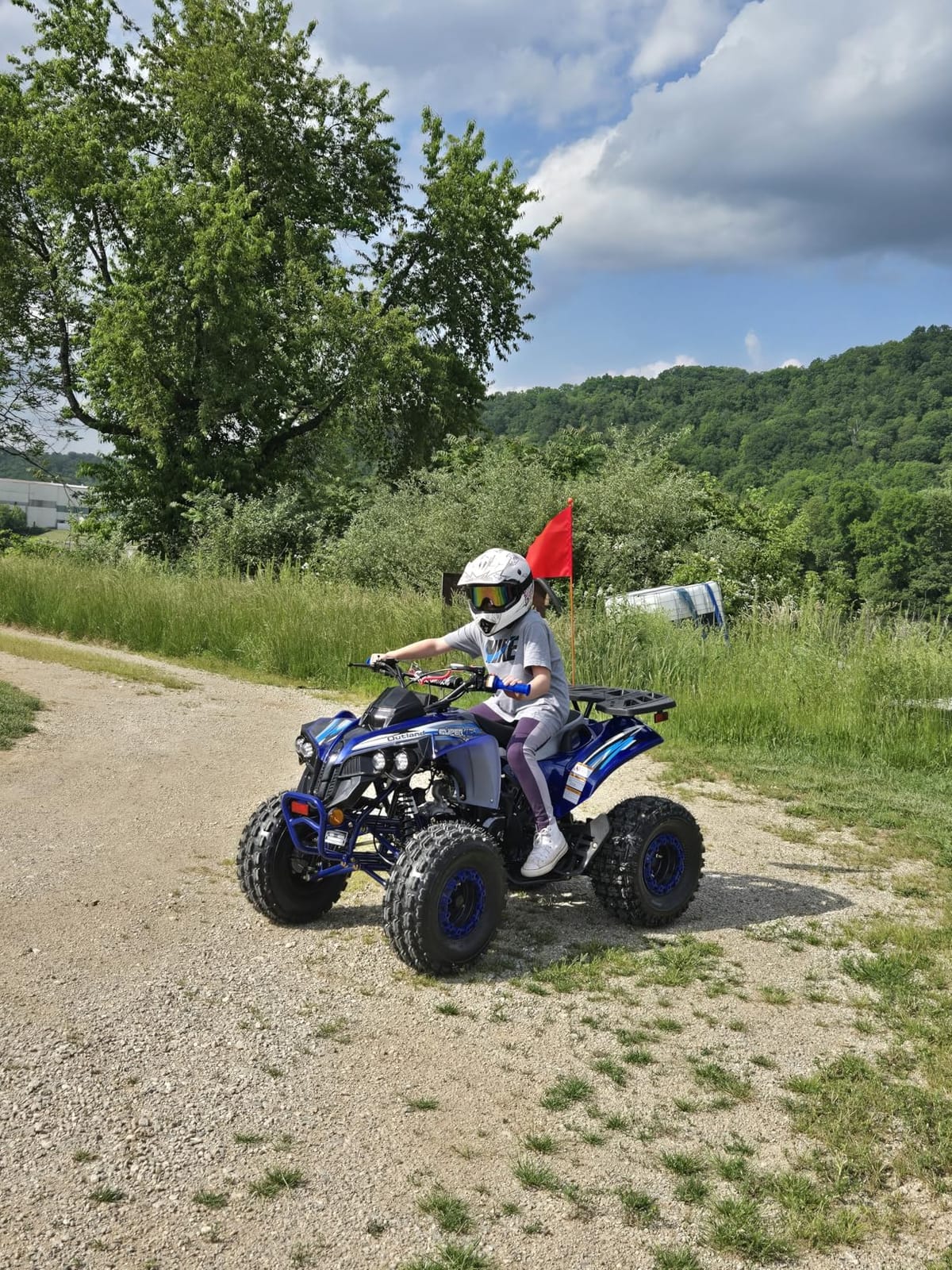 HHH ATV 125cc ATV Youth Utility Style 125cc Quad Fully Automatic with Reverse Gas 4 Wheeler ATVs Big 19/18 inch Tires (Orange) customer photo 2