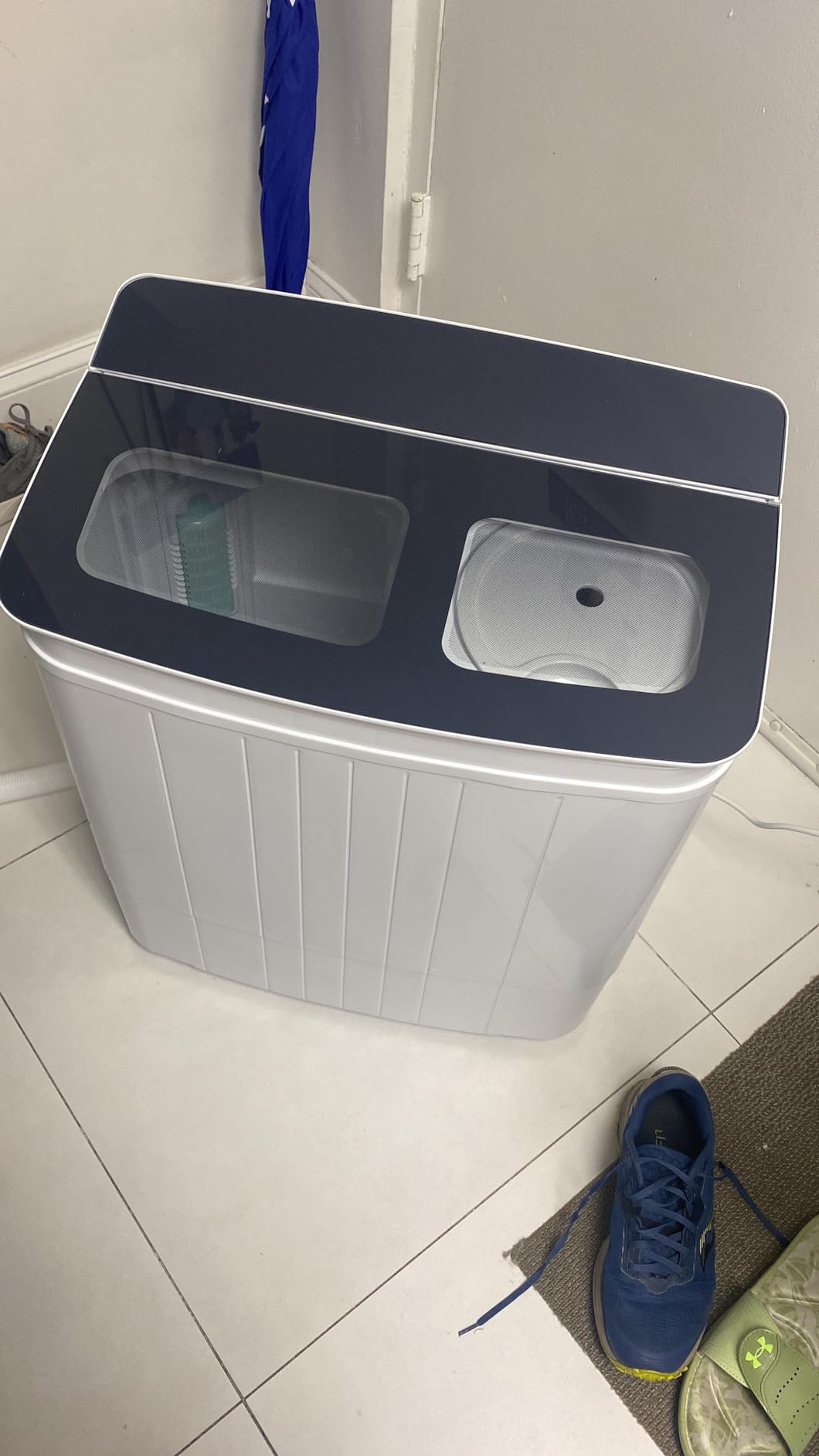 Superday Portable Washing Machine, 25.3lbs Mini Washing Machine and Spin Dryer Combo, Mini Twin Tub Laundry Machine for Camping, Apartments, Dorms, College Rooms, RV, Delicates, Grey customer photo 1