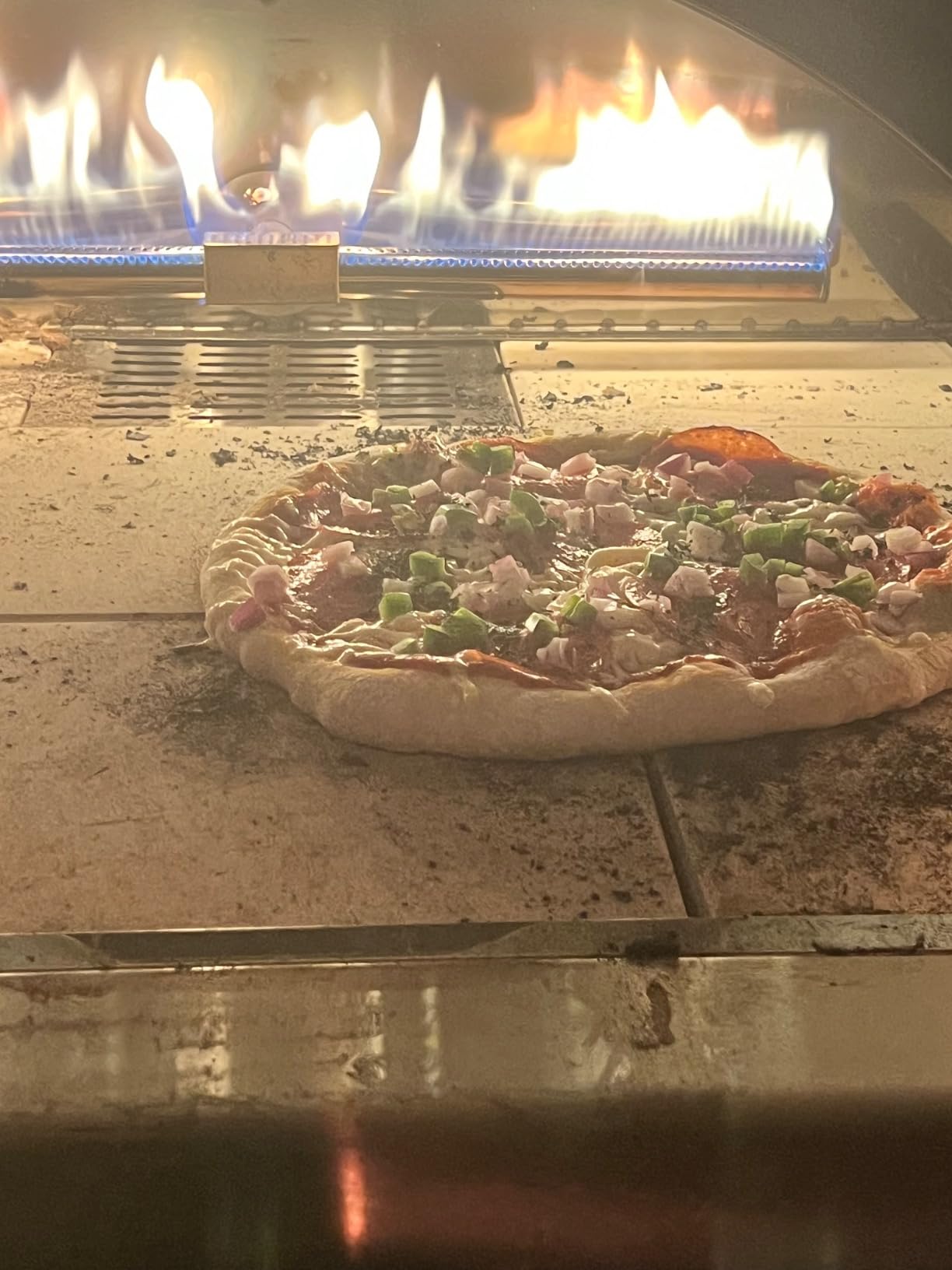 KoolMore 32 in. Outdoor Propane Gas and Wood Fired Pizza Oven in Stainless-Steel customer photo 1