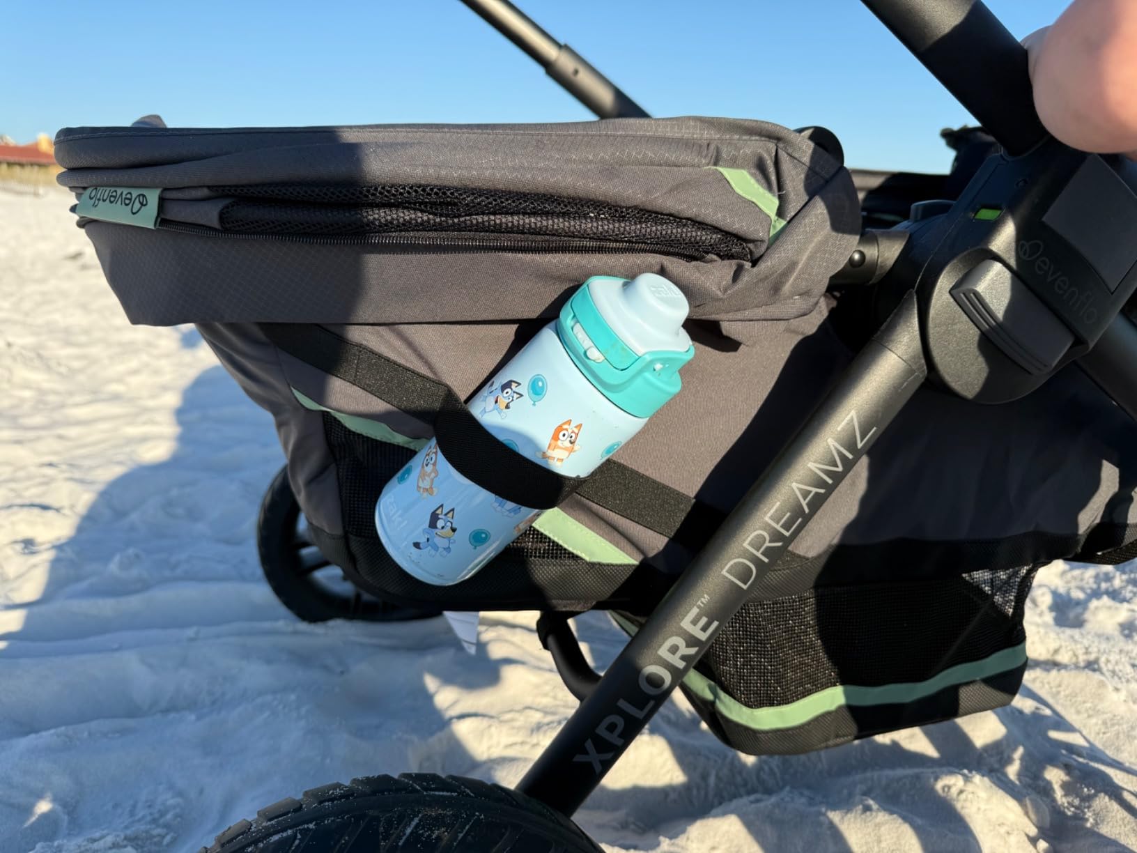 Evenflo Pivot Xplore Dreamz All-Terrain Stroller Wagon with Bassinet Insert (Voyager Green) customer photo 2