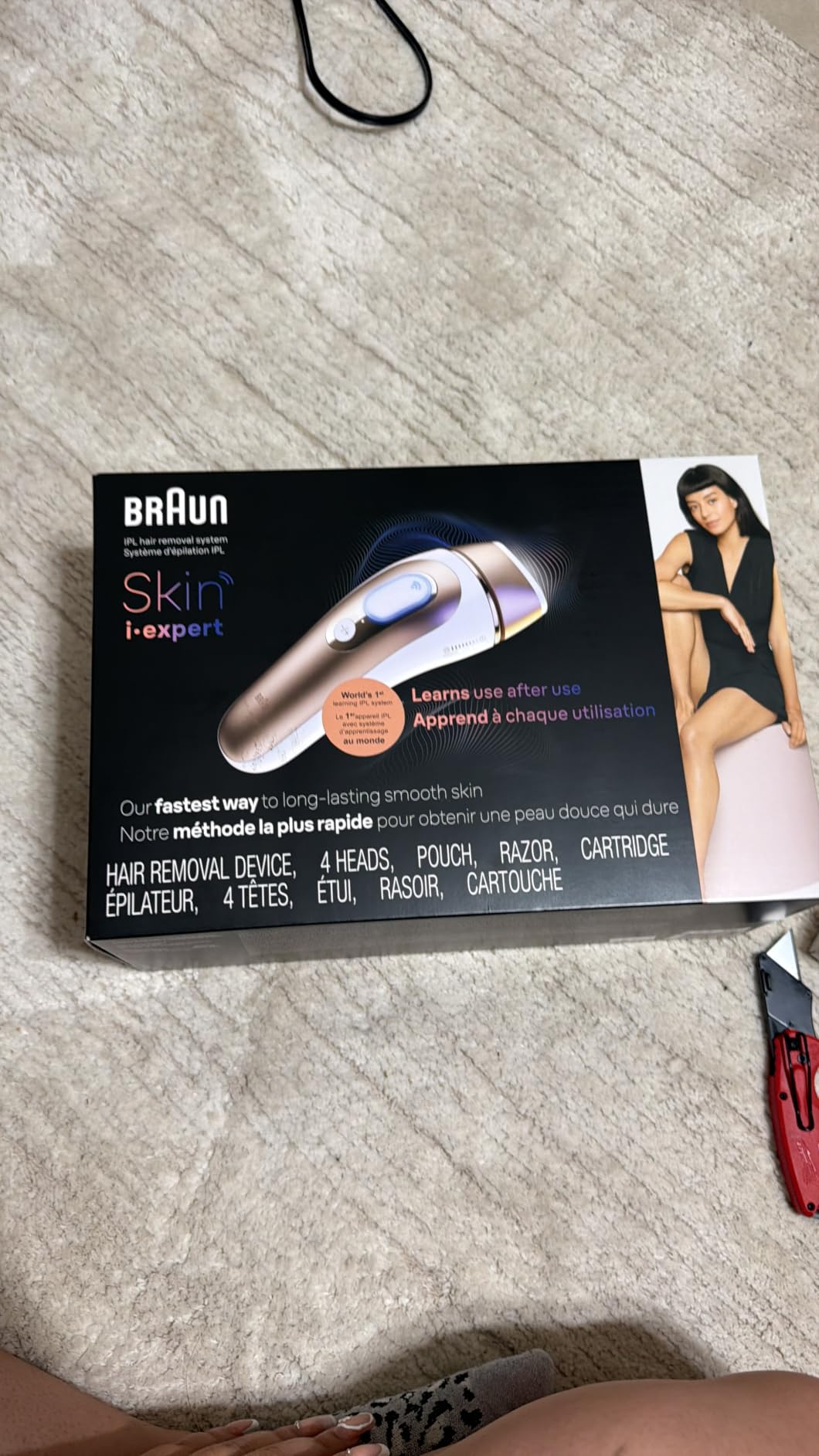 Braun Skin i-Expert Smart IPL PL7219 at Home Laser Hair Removal with App, Premium Pouch, Venus Razor, 2 Smart Heads, Facial Trimmer customer photo 2