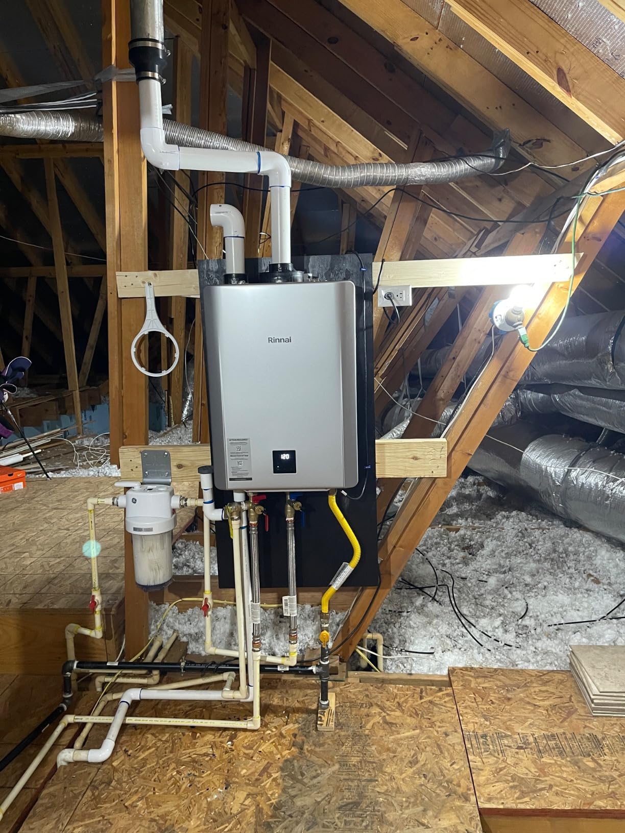 Rinnai RX180iN Condensing Smart Sense Tankless Water Heater | 10 GPM, 180k BTU, Smart Sense Supports Natural Gas or Propane, Indoor/Outdoor Installation customer photo 1