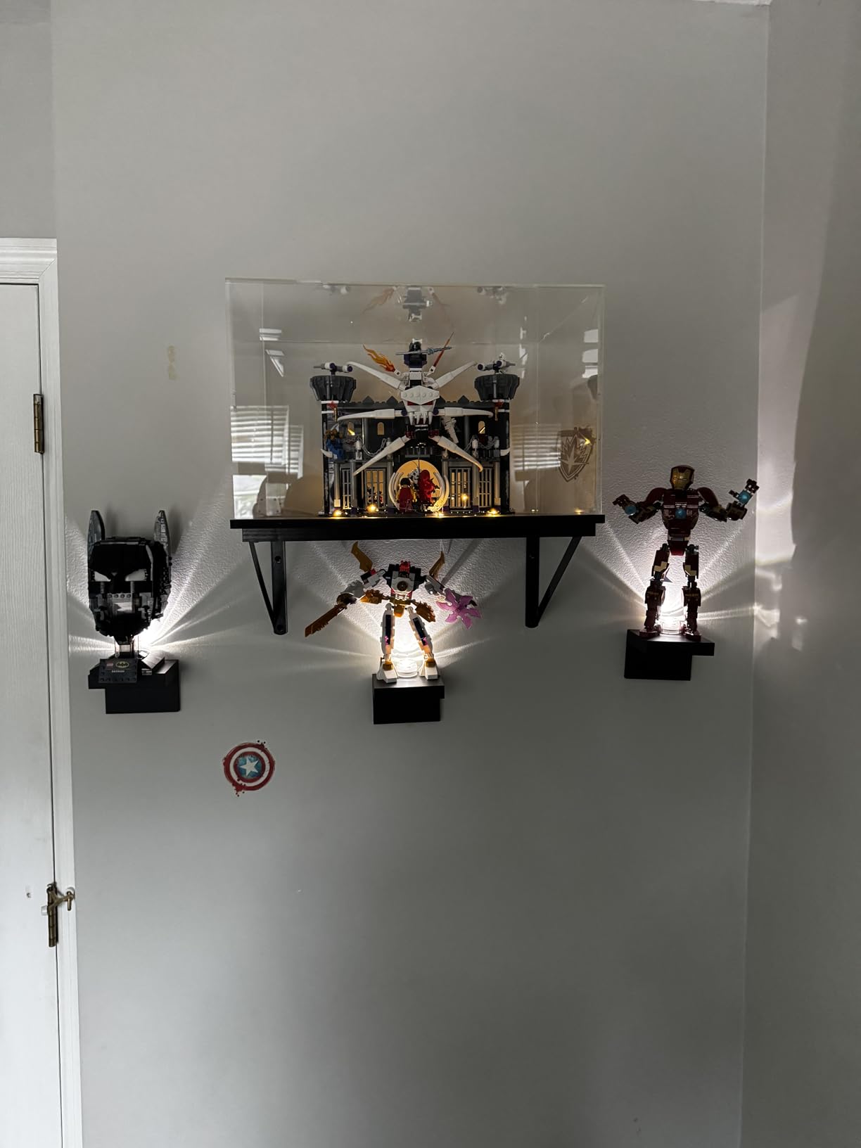 Choowin Acrylic Display Case for Lego Hogwarts Castle and Grounds 76419 Himeji Castle 21060 for Lego Display Thickened Clear Acrylic Display Cases for Collectibles Assemble Dustproof Box(Black Base) customer photo 1