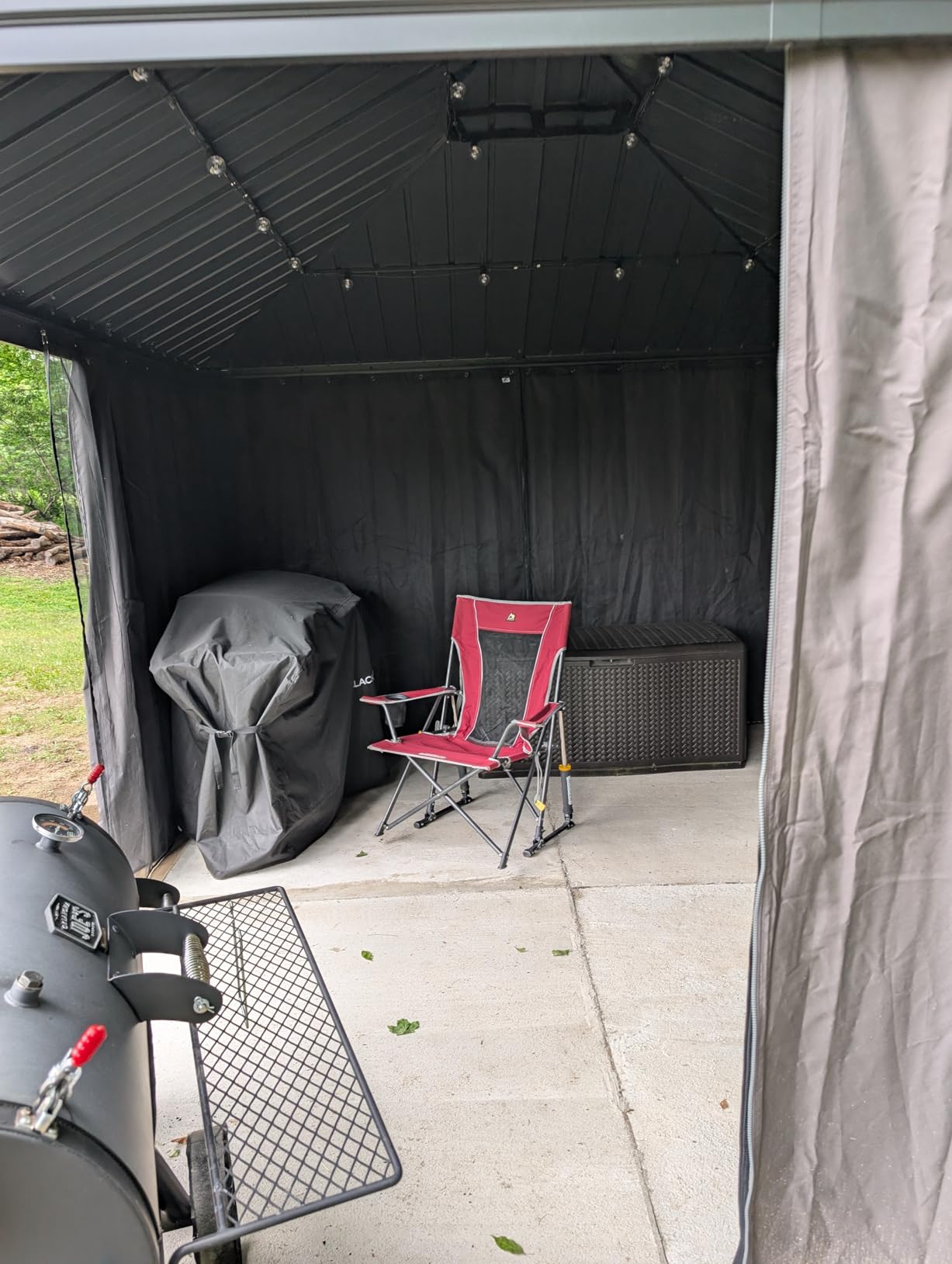 PURPLE LEAF Patio Gazebo 12' X 20' with Light, Gray | 4.7