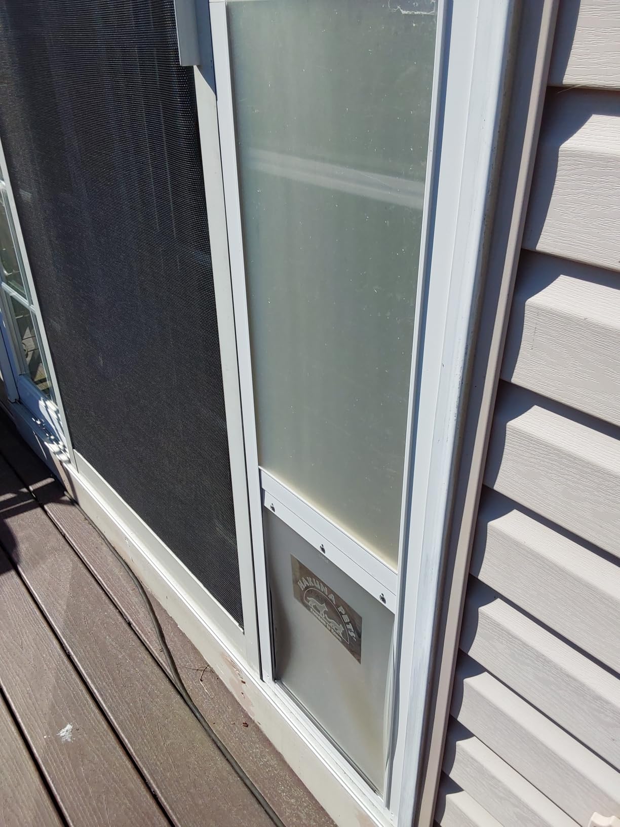 Hakuna Pets V2 Patio Pet Door Screen Insert Panel for Sliding Doors, Fits Door Track Min Ht 59.05