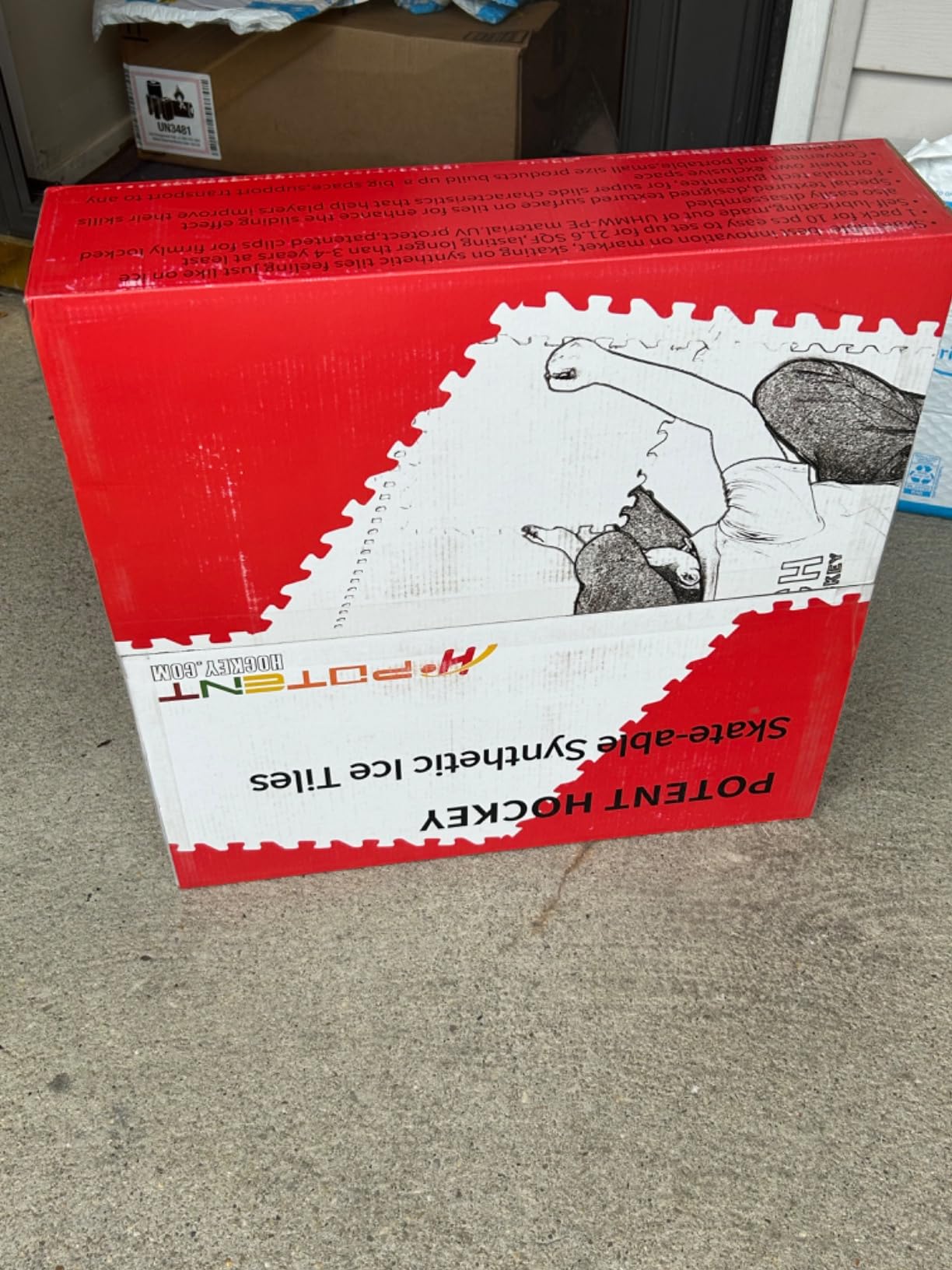 Potent Hockey Synthetic Ice Tiles | Easy-to-Install Skateable Ice Tiles for Hockey Training | Expandable Artificial Rink for Indoor and Outdoor Year-Round Skating customer photo 2