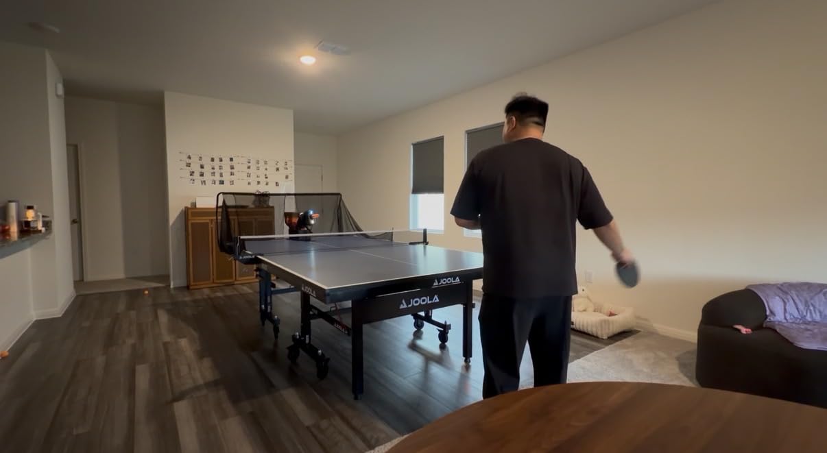Table Tennis Robot: APP Control 264 Drills, Portable Ping Pong Machine with Spin/Speed Customization, 150-Ball Capacity customer photo 2