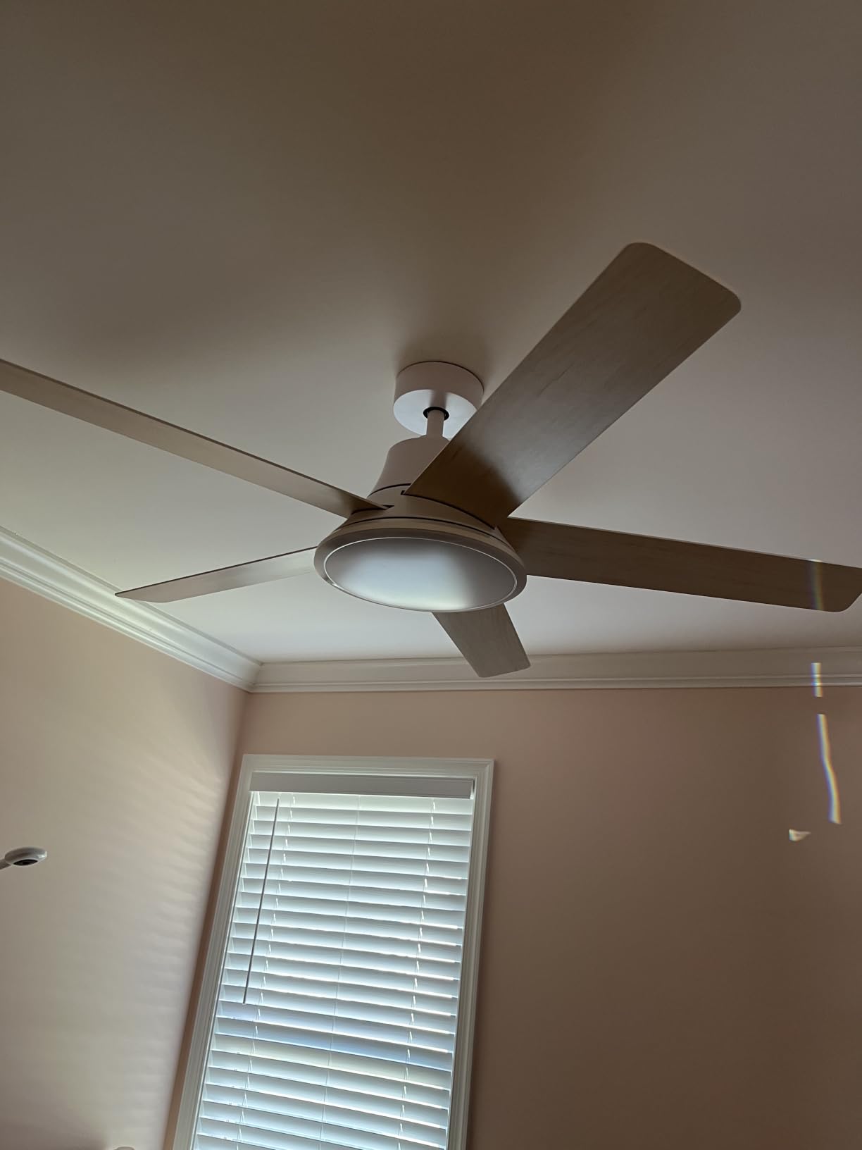 DREO Smart Ceiling Fan with Lights, 52 Inch, 12 Speeds & 3 Fan Modes, RGBIC Light for Living Room, Dimmable, 22dB Quiet DC Motor, Remote/APP/Alexa Control, White Ceiling Fans Indoor, 2026 Upgraded customer photo 1