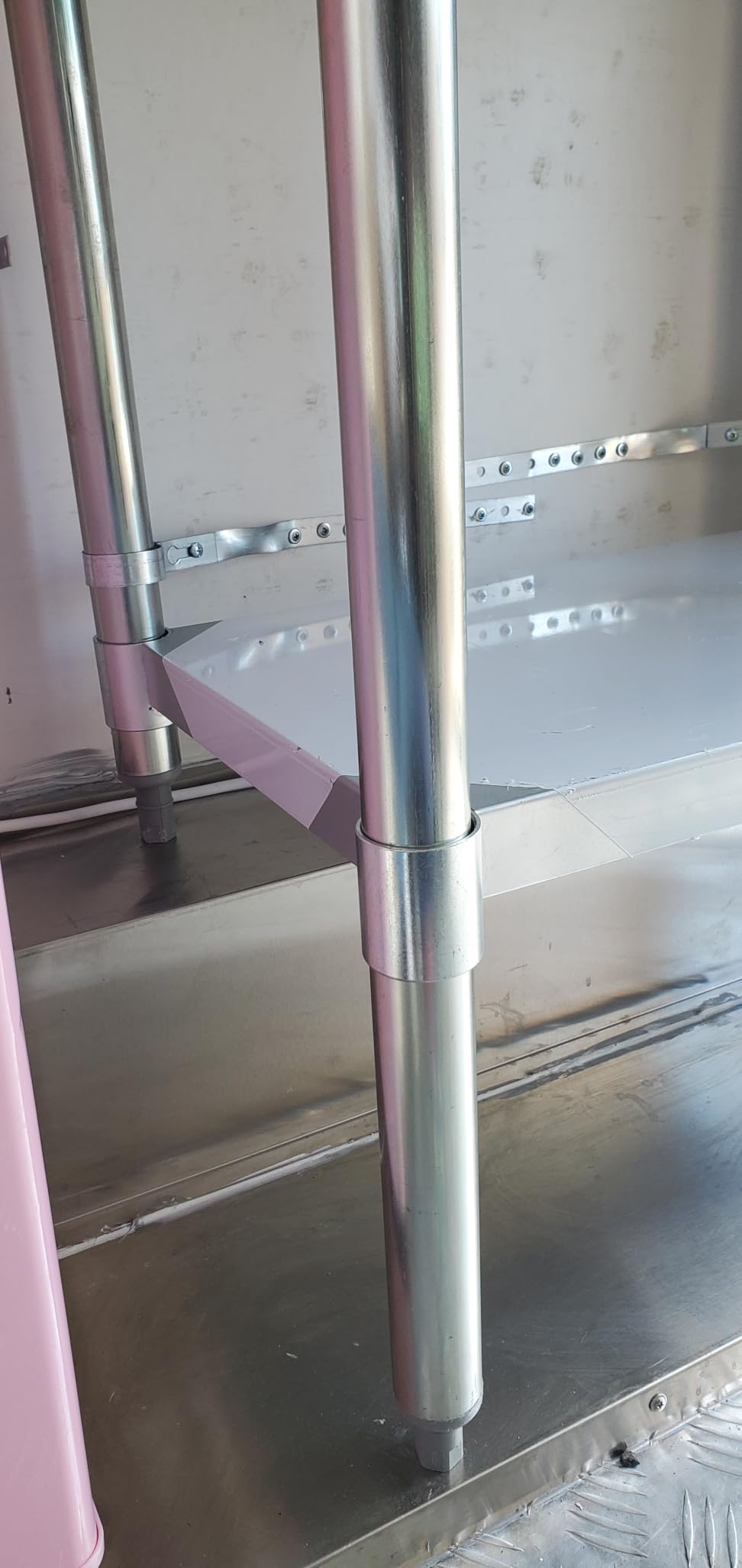 Hally Stainless Steel Table for Prep & Work 18 x 48 Inches NSF Commercial | Metal Heavy Duty Workbench, Adjustment Undershelf, for Kitchen, Restaurant, Home, Hotel, Garage, Pizza Oven, Galvanized Legs customer photo 1