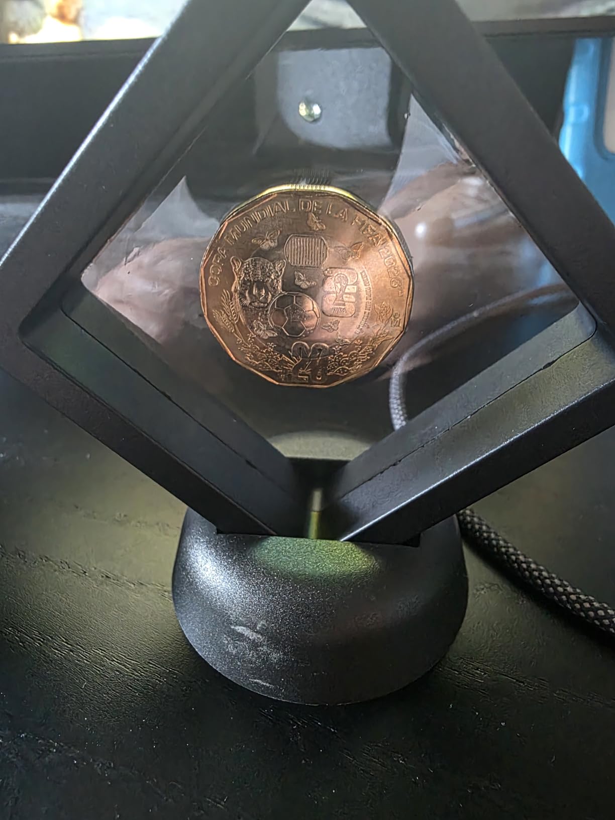10Pcs Coin Holder Challenge Coin Display Stand, Black 3D Floating Display Case for AA Coin Medallions Jewelry Rock Gem Arrowhead Collecting and Display (2.75×2.75×0.8 inches) customer photo 1