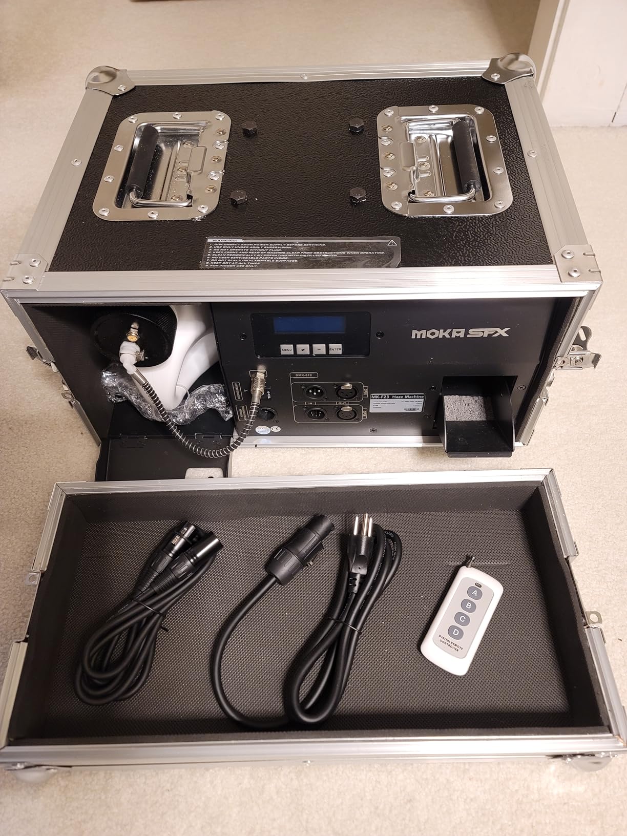 Moka Water-Based Hazer 1200W Silent Professional Haze Machine with DMX, Remote Control, Timer & Flight Case for DJ, Stage, Theater, Nightclub, Wedding, Church, Concert & Live Events customer photo 1