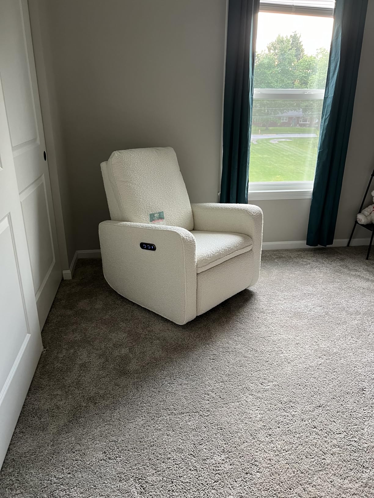 Graco Teddi Nursery Power Recliner Swivel Glider, Ivory Boucle | Electronic Power Recline, OEKO-TEX 100 Certified, USB-A & USB-C Charger, Premium Cushioning & Comfort, Glider Rocking Chair customer photo 2