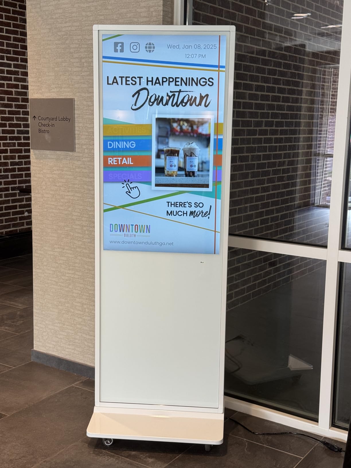 65 inch Indoor Digital Signage 4K Touchscreen, CMS Software, IPS Floor Standing Digital Kiosks Interactive Displays with WiFi HDMI/USB Input Auto AD Player, Android OS Black customer photo 1