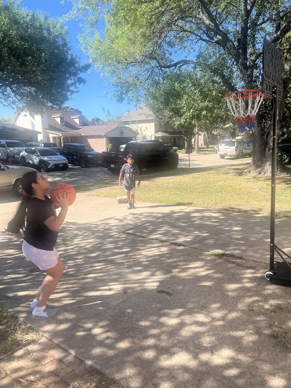 Yohood Kids Basketball Hoop, 3.6-7 FT Height Easy Adjustable, Portable Basketball Hoop Outdoor Indoor for Kids/Teens/Youth, 30