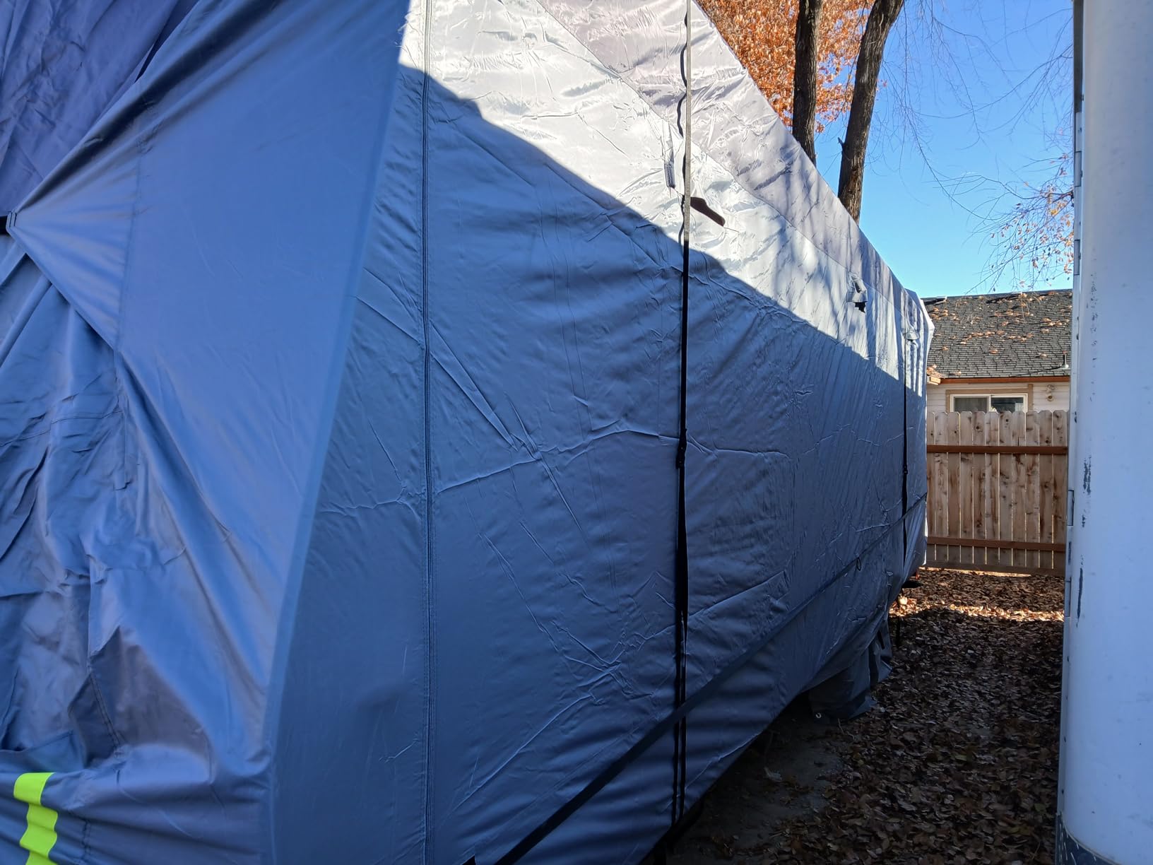 RVMasking Travel Trailer RV Cover, Heavy-Duty 600D Fabric, 28'7