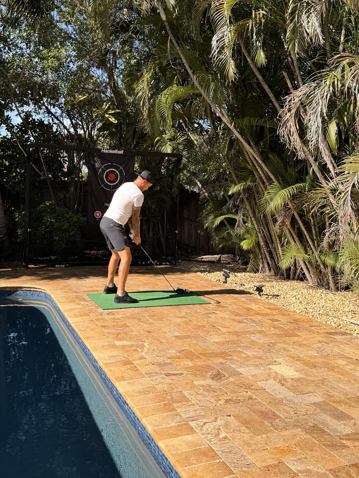 Haokelball Golf Practice Net 10x8FT Driving Hitting Net & Simulator Cage customer photo 2