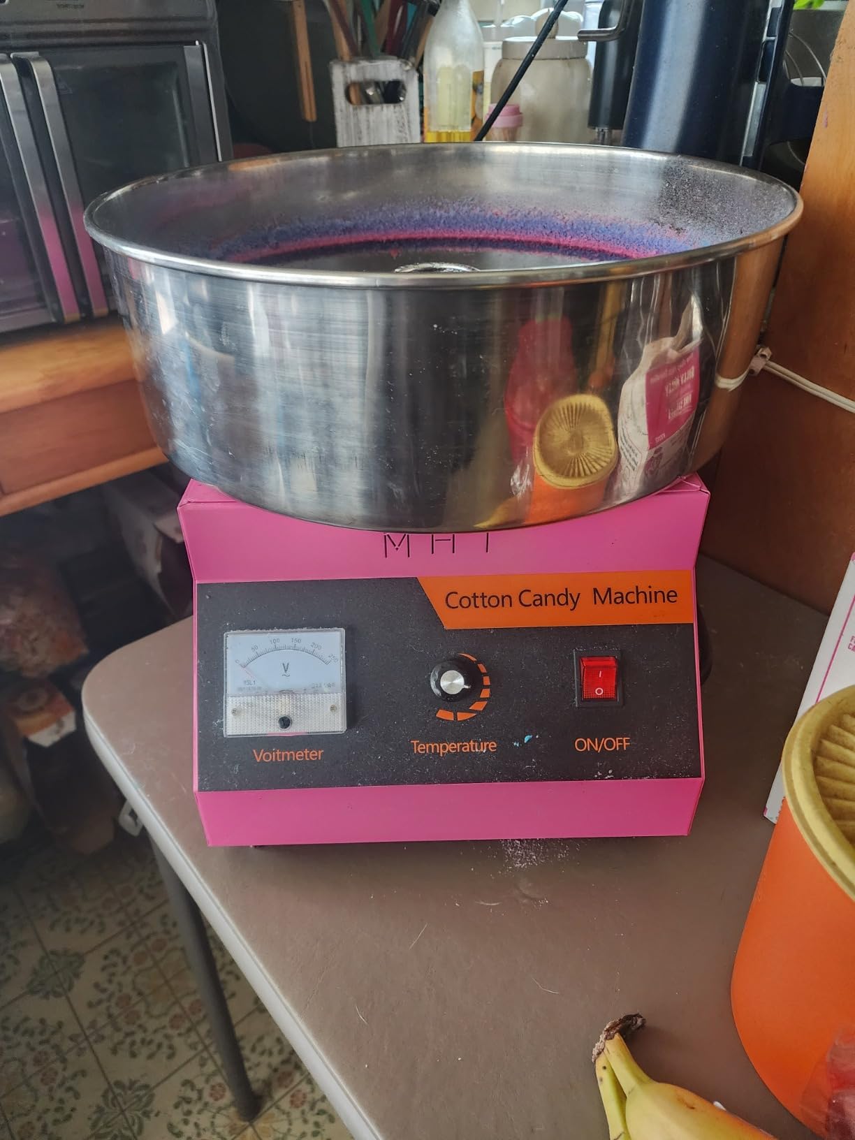 Commercial & Home Cotton Candy Machine 110V 1000W, 3 Mins Fast Preheat, Stainless Steel, Easy to Operate & Clean for Birthday Party, Events & Commercial Use customer photo 1