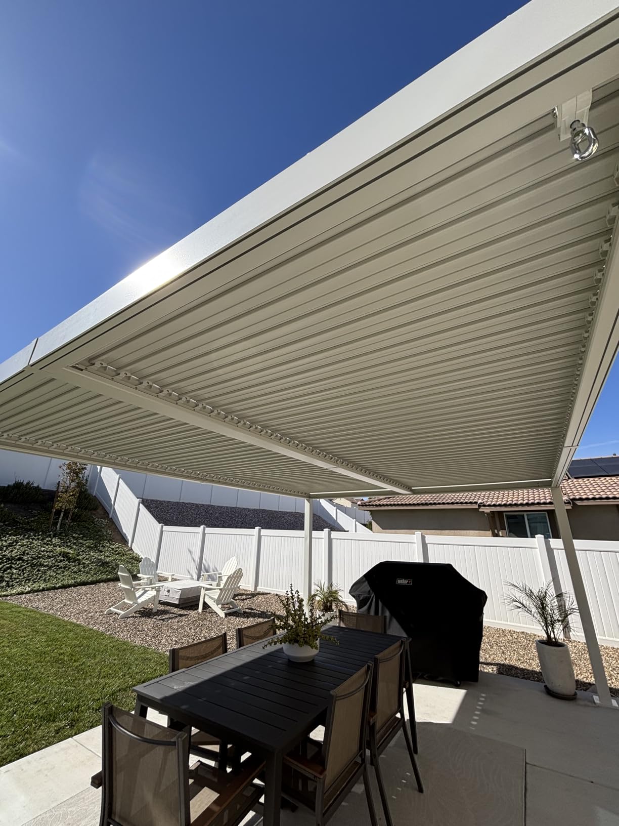 Kozyard Outdoor Louvered Pergola 12' x 16' Sun Shade Aluminum Patio Shelter | Weather-Resistant, Drainage System Adjustable Louvered Roof Rain-Resistant for Poolside Balcony Patio White customer photo 1