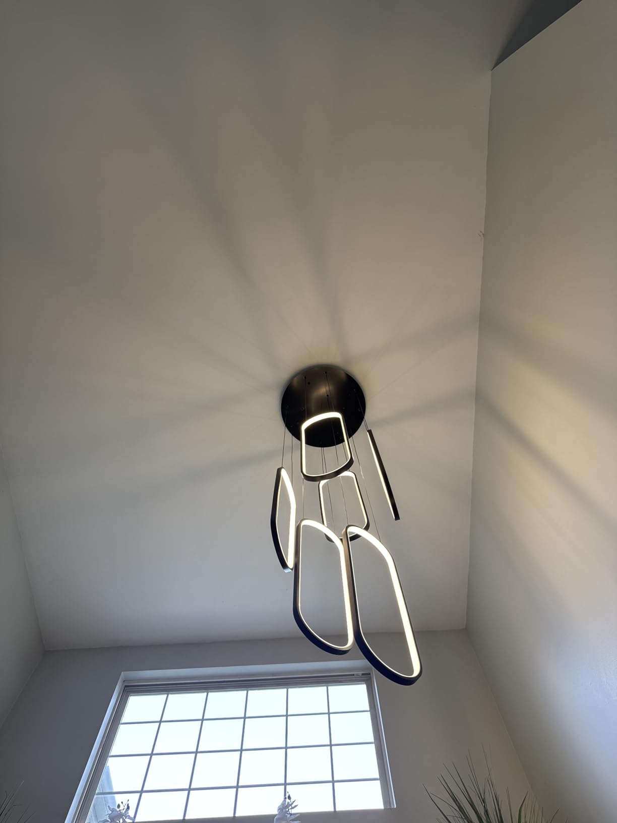 Modern LED Chandeliers for Foyer Entryway High Ceiling Long Staircase Chandeliers Dimmable Dimmable Flush Mount High Villa Foyer 2700k-6000k customer photo 2