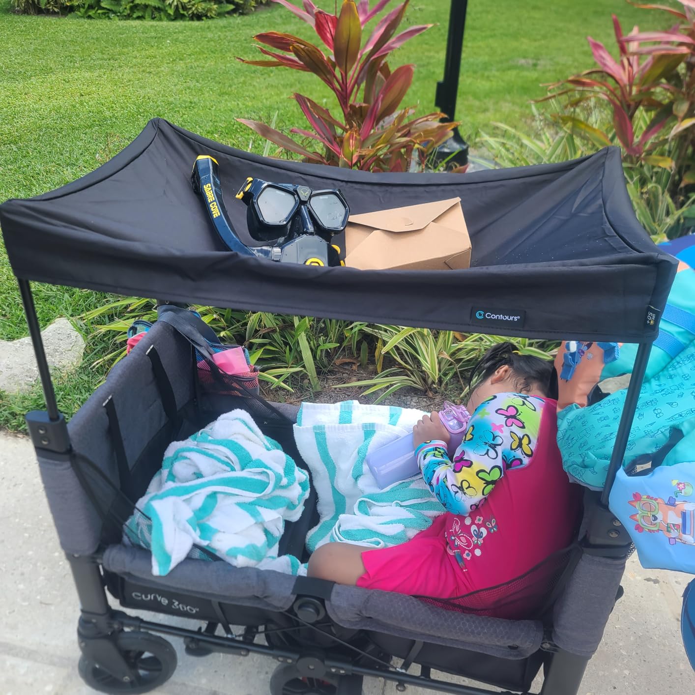 Contours Curve 360 Double Stroller Wagon - Lightweight, Car Seat Compatible, 2 Kids, Ultra Maneuverable customer photo 1