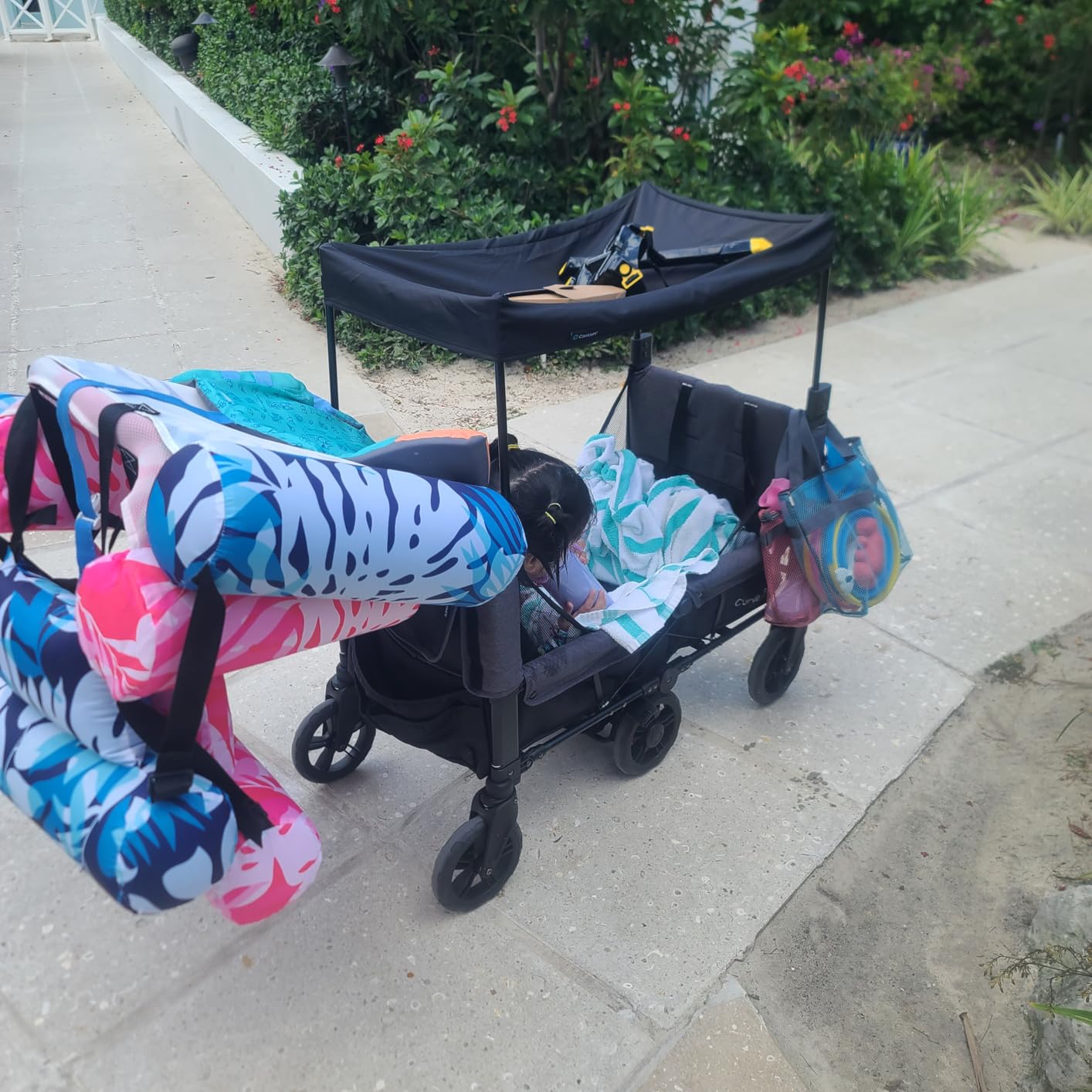Contours Curve 360 Double Stroller Wagon - Lightweight, Car Seat Compatible, 2 Kids, Ultra Maneuverable customer photo 2