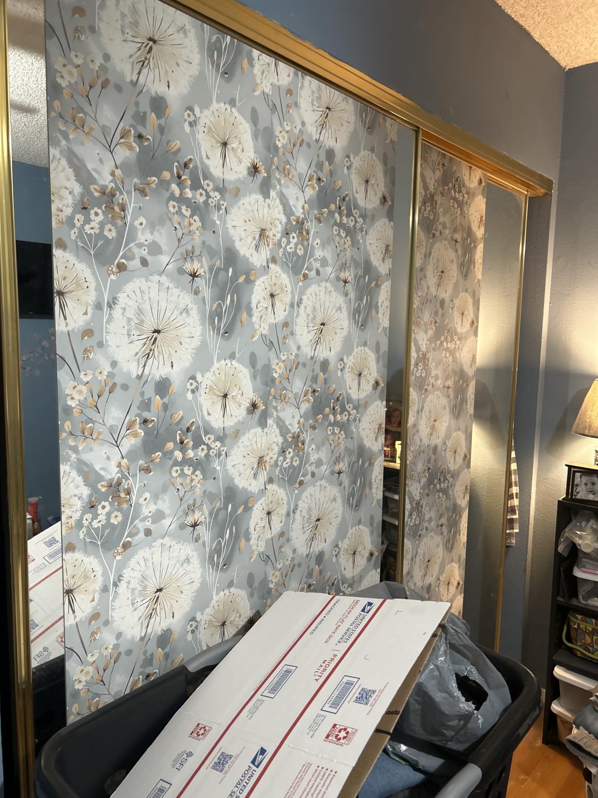Nukofal Floral Wallpaper Peel and Stick Dandelion Wallpaper Floral Contact Paper 16.9
