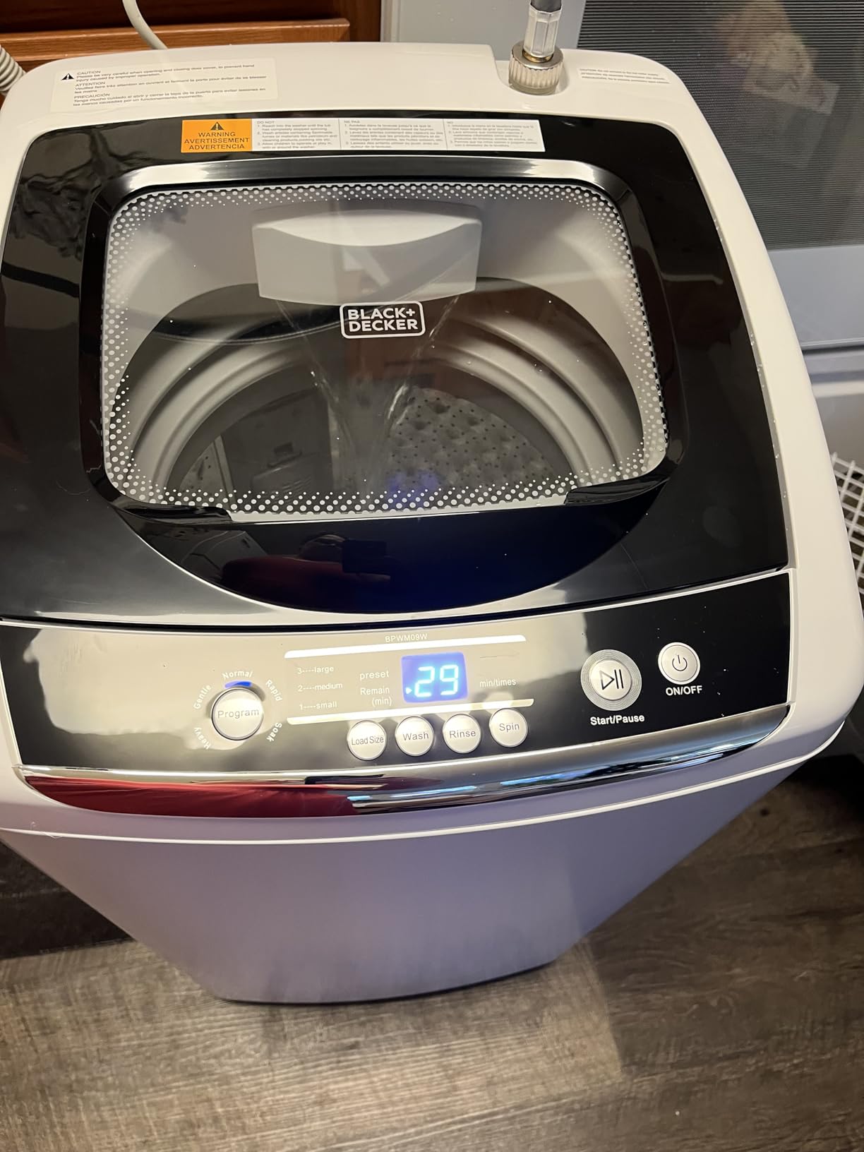 BLACK+DECKER 4.1 Cu. Ft. Top Load Washing Machine with Agitator, BTLW41MW customer photo 1