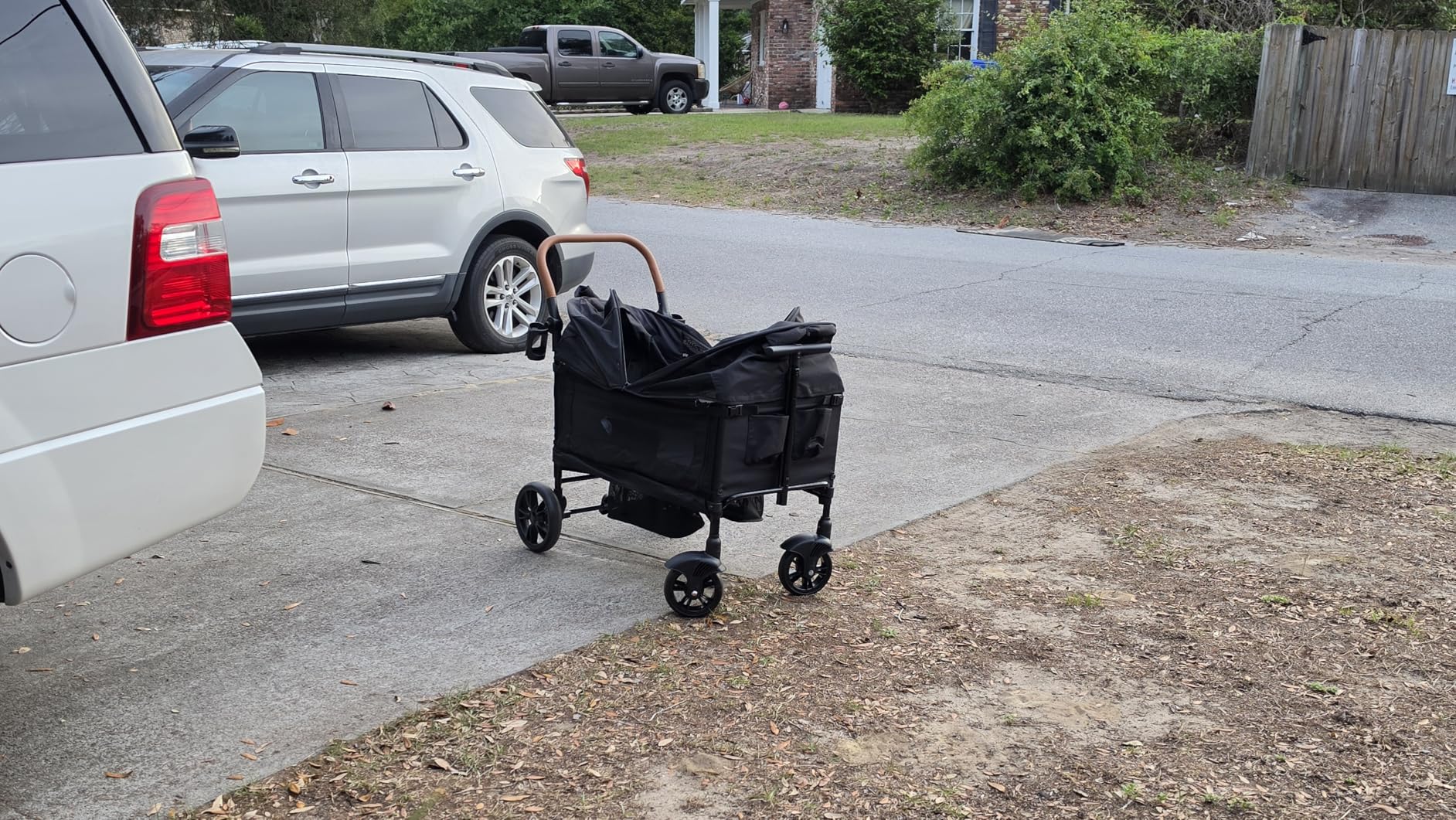 MRZLB Luxury Wagon Stroller for 2 Kids & Cargo-Lightweight Travel Stroller | Foldable Push Pull All-Terrain Double Wagon for 2 Toddlers, 5-Point Harness, Adjustable Handle, Canopy, Tray Table, Cup Holder customer photo 1