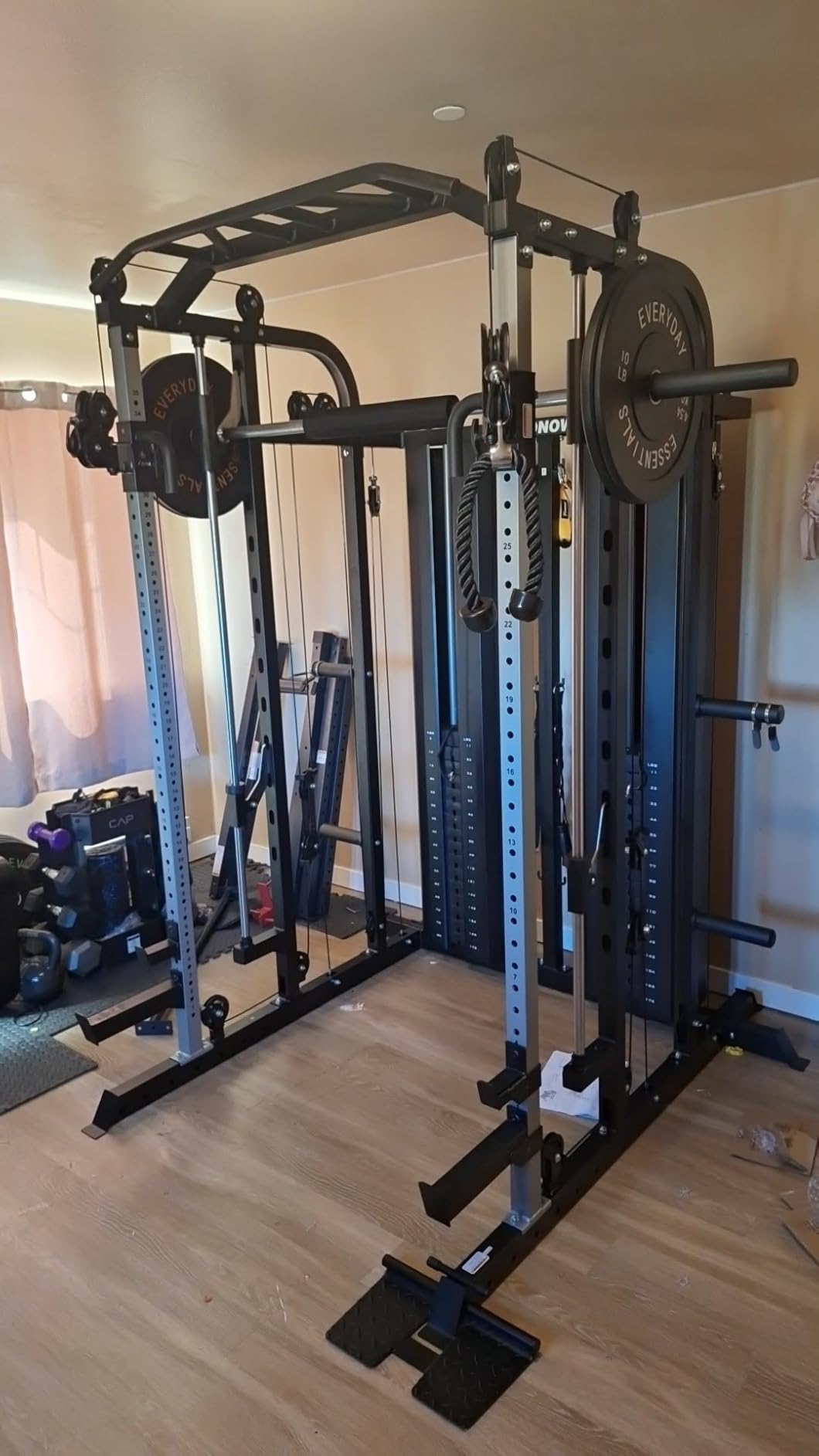 DONOW Smith Machine with Weight Stacks Home Gym System Cable Crossover customer photo 1