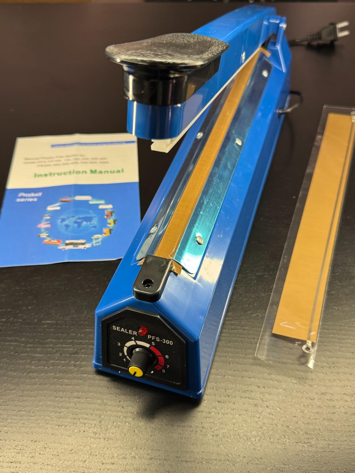 Impulse Sealer 12 inch Manual Heat Sealer Machine with Adjustable Heating Mode, ABS Shrink Wrap Bag Sealers for Plastic PE PP Bags, Portable Poly Bag Sealing Machine with Extra Replace Kit(Blue) customer photo 2