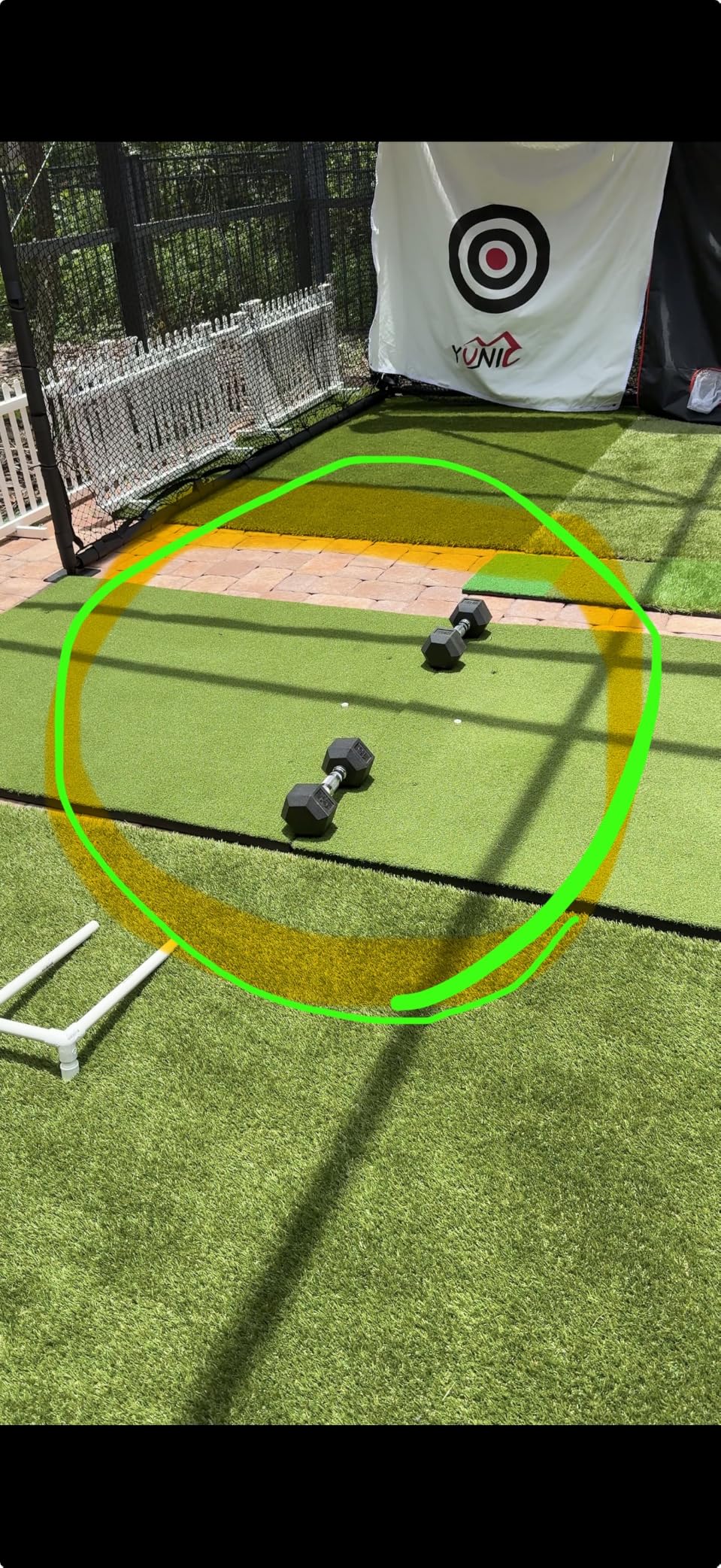Bltend Golf Mat 36mm: 5x4ft/5x5ft Golf Hitting Mat Practice Outdoor Indoor | Elite Dense Artificial Turf, Heavy Duty Thickened EVA Backing, Balls & Tees, Driving Chipping Backyard Simulators Practice customer photo 1