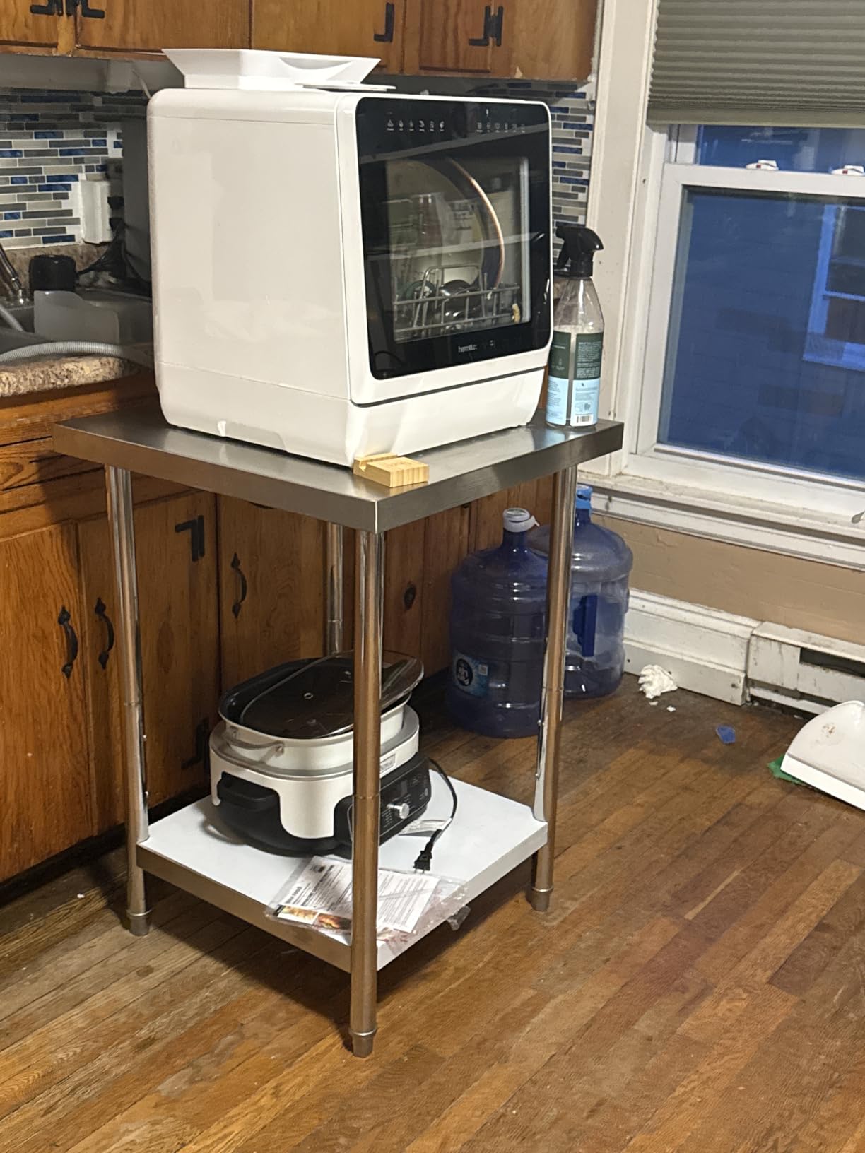 VEVOR Stainless Steel Prep Table, 30 x 72 x 34 Inch, 920 lbs Load Capacity, Heavy Duty Metal Worktable with 3 Adjustable Height Levels, Commercial Workstation customer photo 1