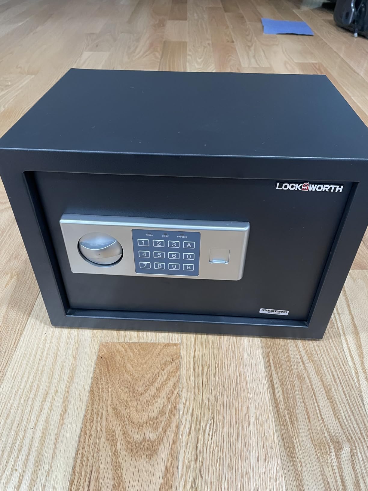 Locksworth Safe for Home, 0.6 Cubic Feet Safety Box, Lock Box for Money, Jewelry, Documents and Guns, Digital Security Safe for Office, Hotel and Personal Use, 13.8